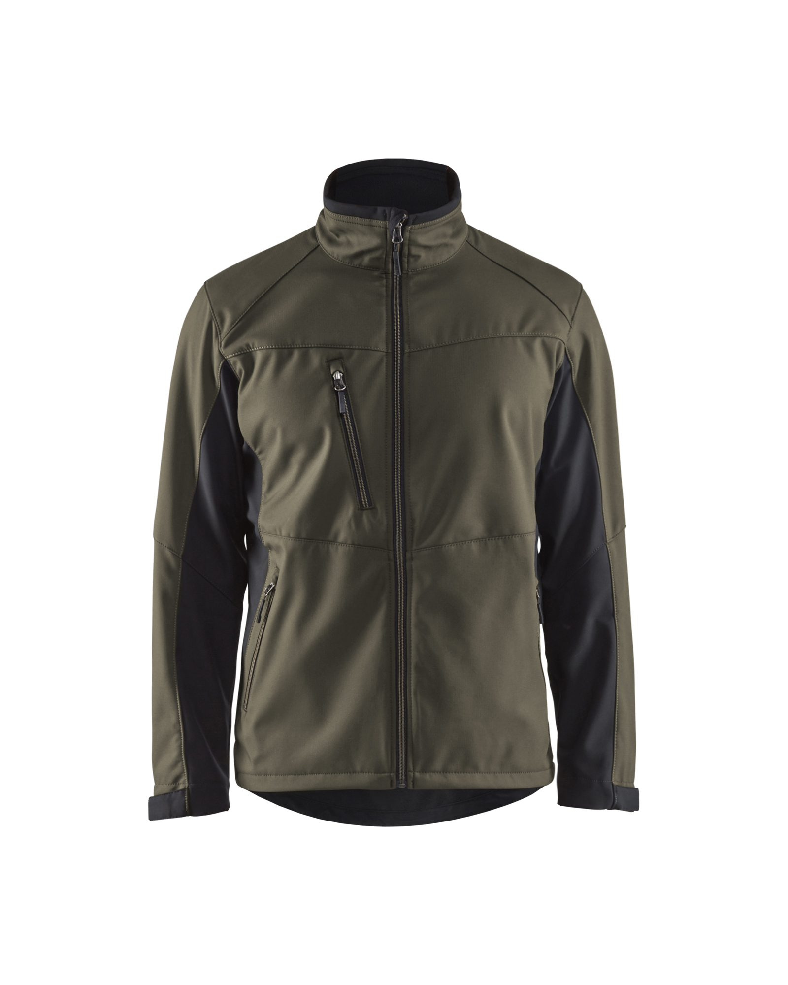 Blåkläder Softshell Jack 4950 - Groen / Zwart voorkant