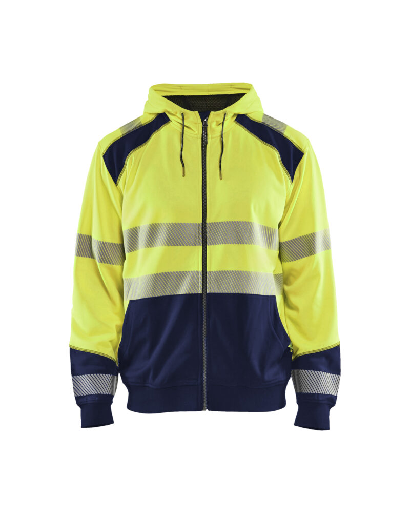 Blåkläder Hooded sweatshirt met rits High Vis 3546