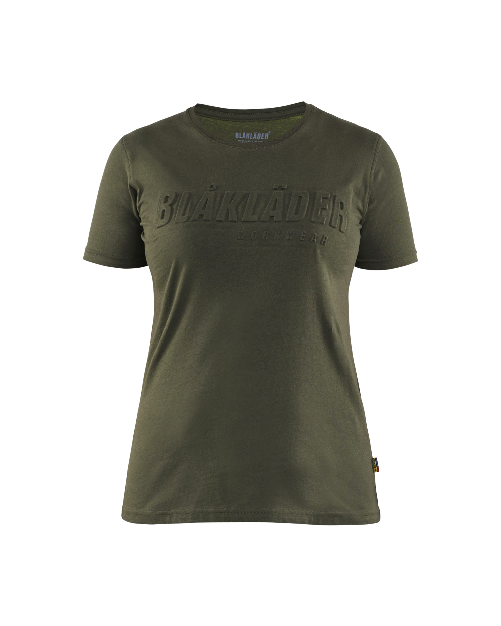 Blåkläder Dames T-shirt 3D 3431 - Donker herfstgroen voorkant