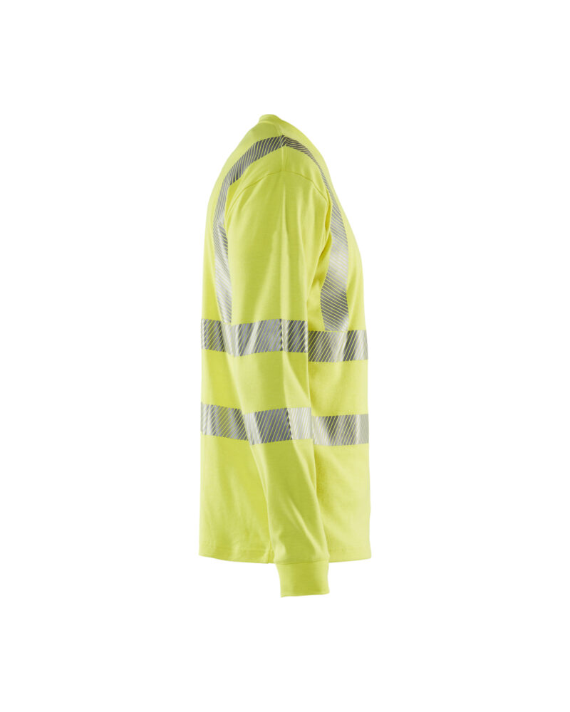 Blåkläder Multinorm T-shirt lange mouwen Inherent 3481 - High Vis Geel zijkant