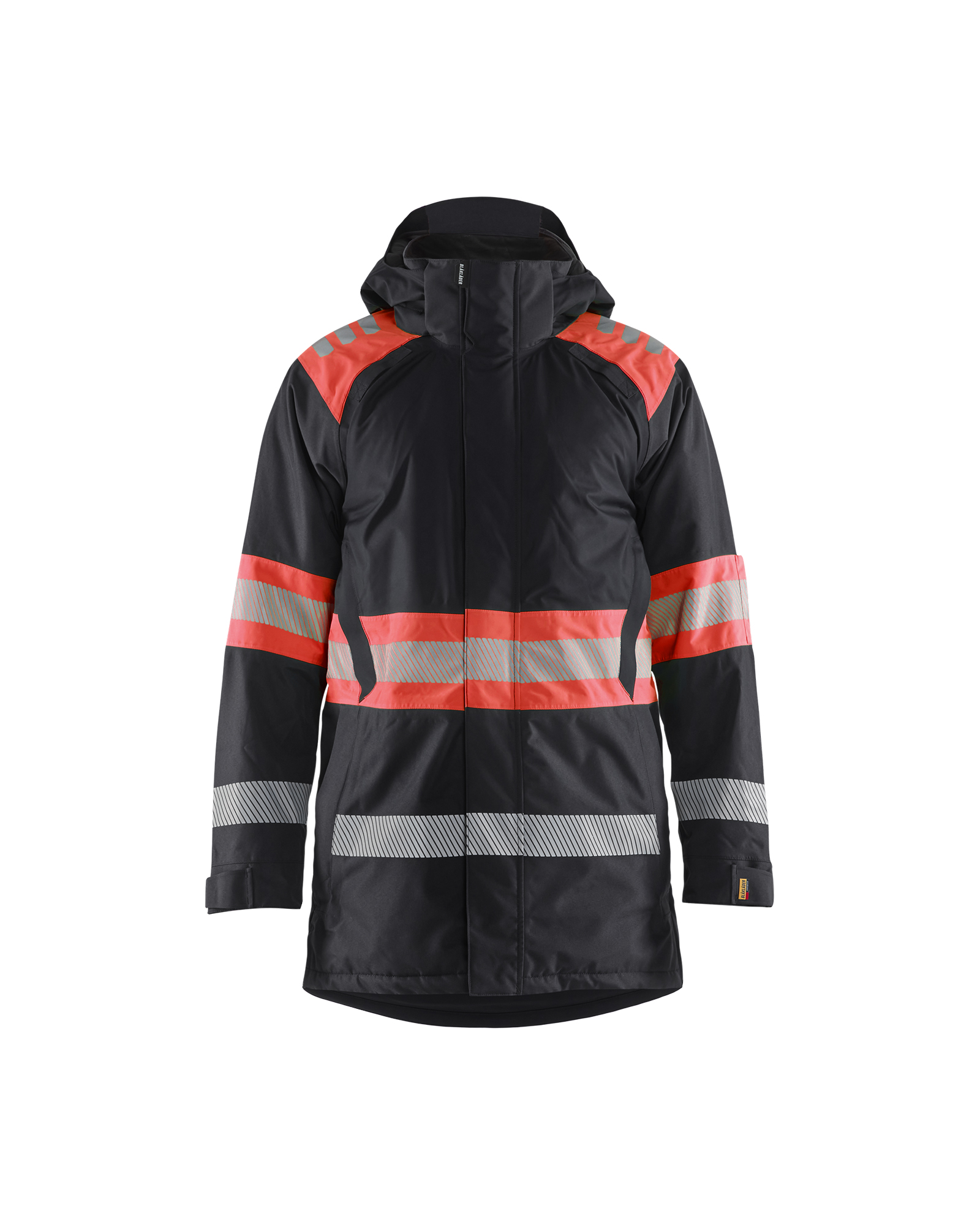 Blåkläder Winterparka High Vis 4485 - Zwart / High Vis Rood voorkant