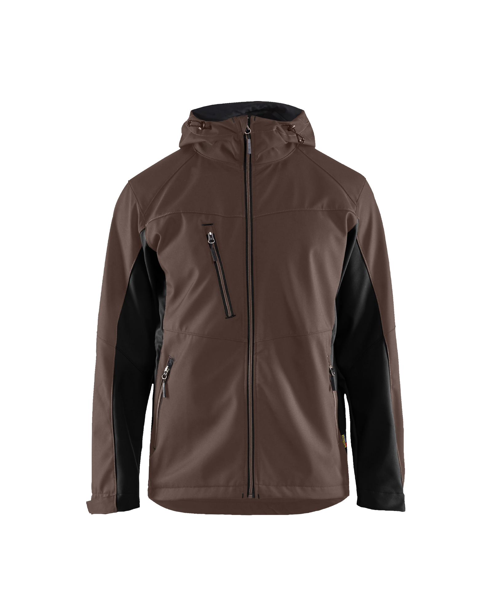 Blåkläder Softshell jack 4753 - Bruin/Zwart voorkant