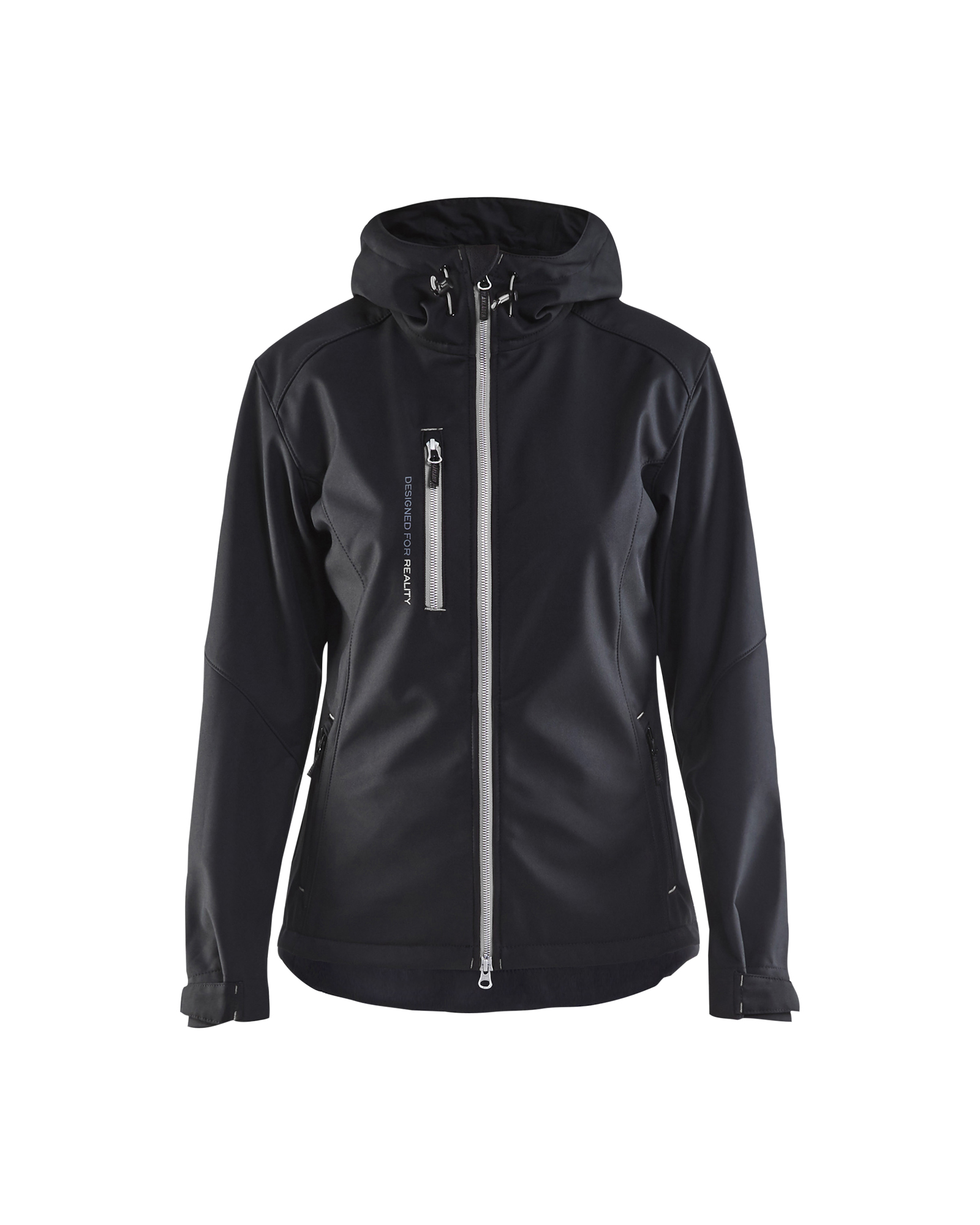 Blåkläder Dames softshell jack 4919 - Zwart/Zilver voorkant