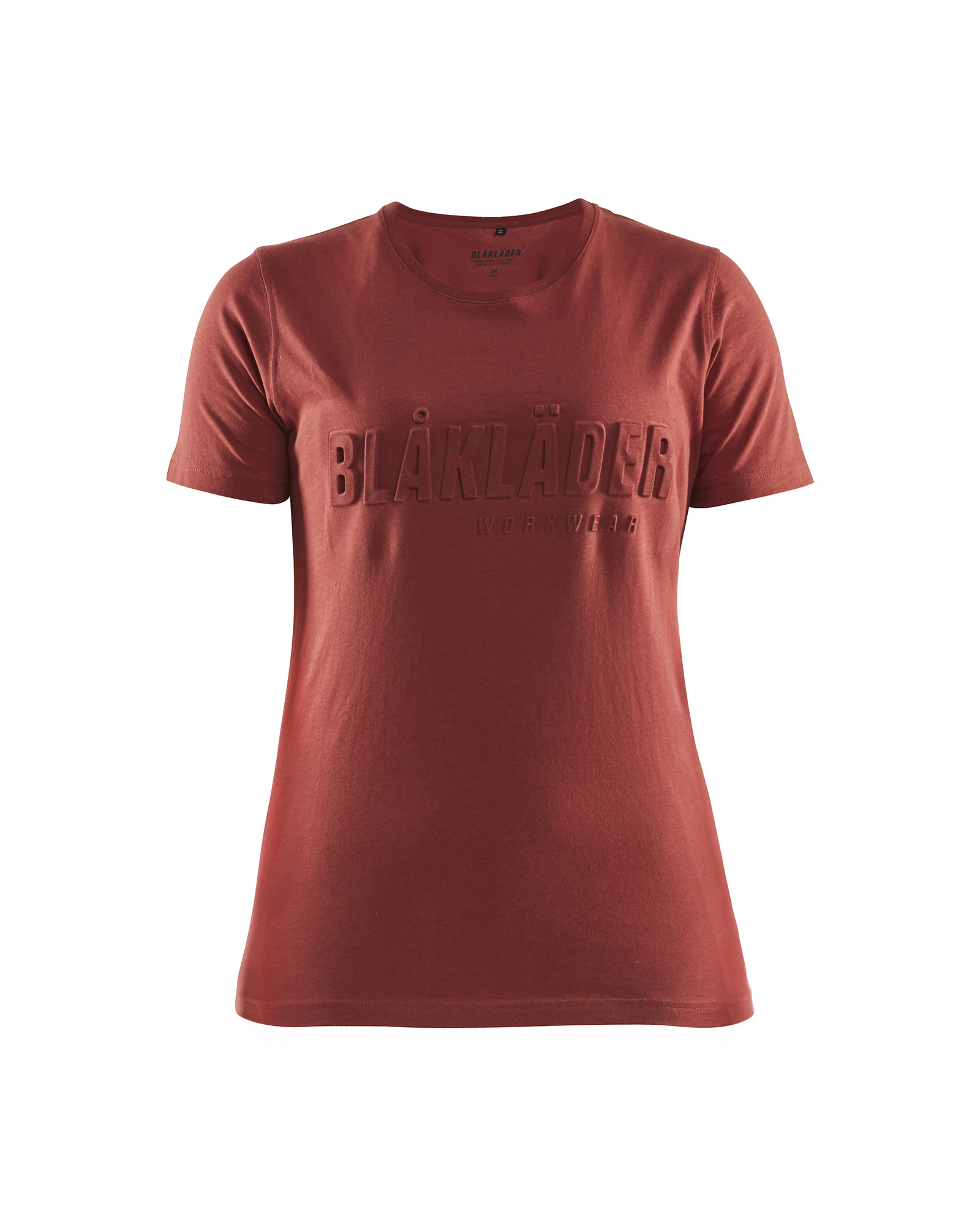 Blåkläder Dames T-shirt 3D 3431 - Gebrand rood voorkant