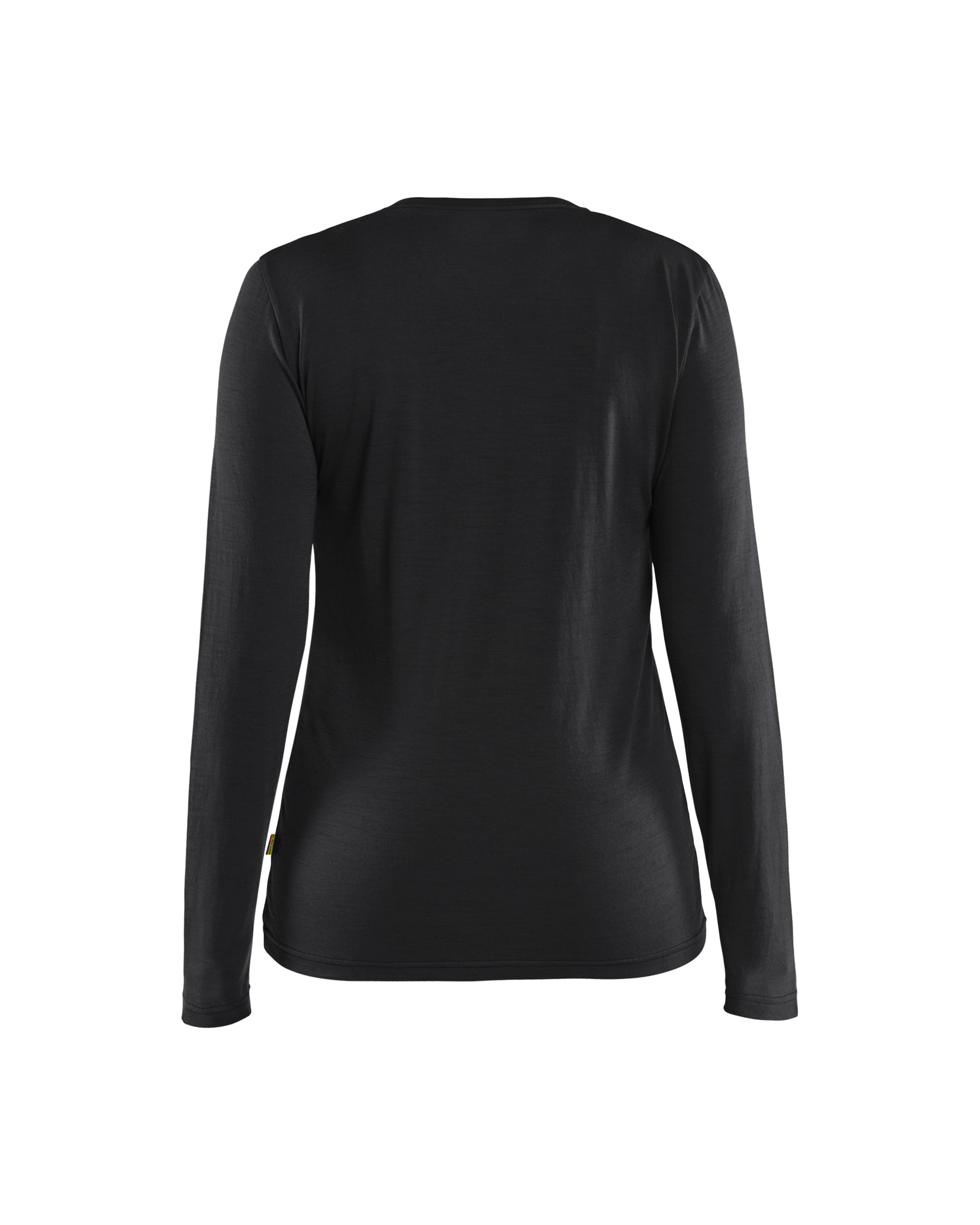Blåkläder Dames T-shirt met lange mouwen merinowol 3539 - Zwart achterkant