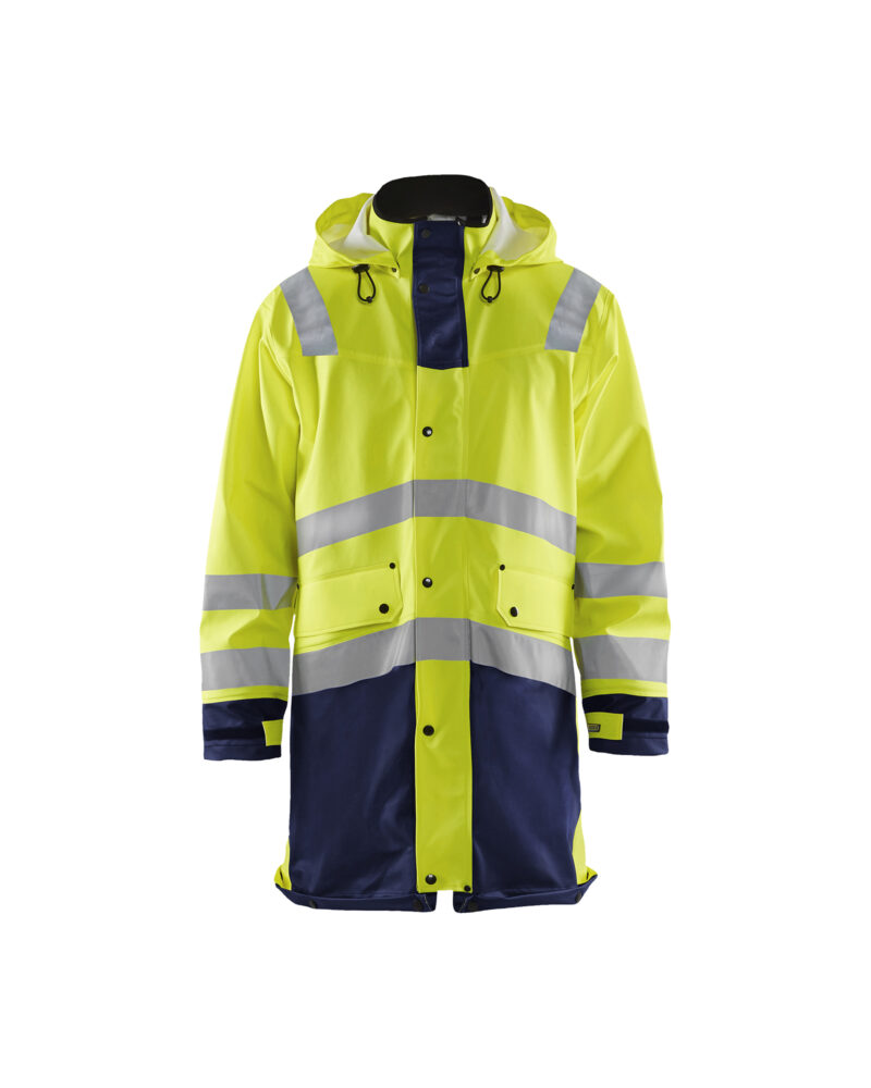Blåkläder Regenparka High Vis LEVEL 3 4326 - High Vis Geel/Marineblauw voorkant