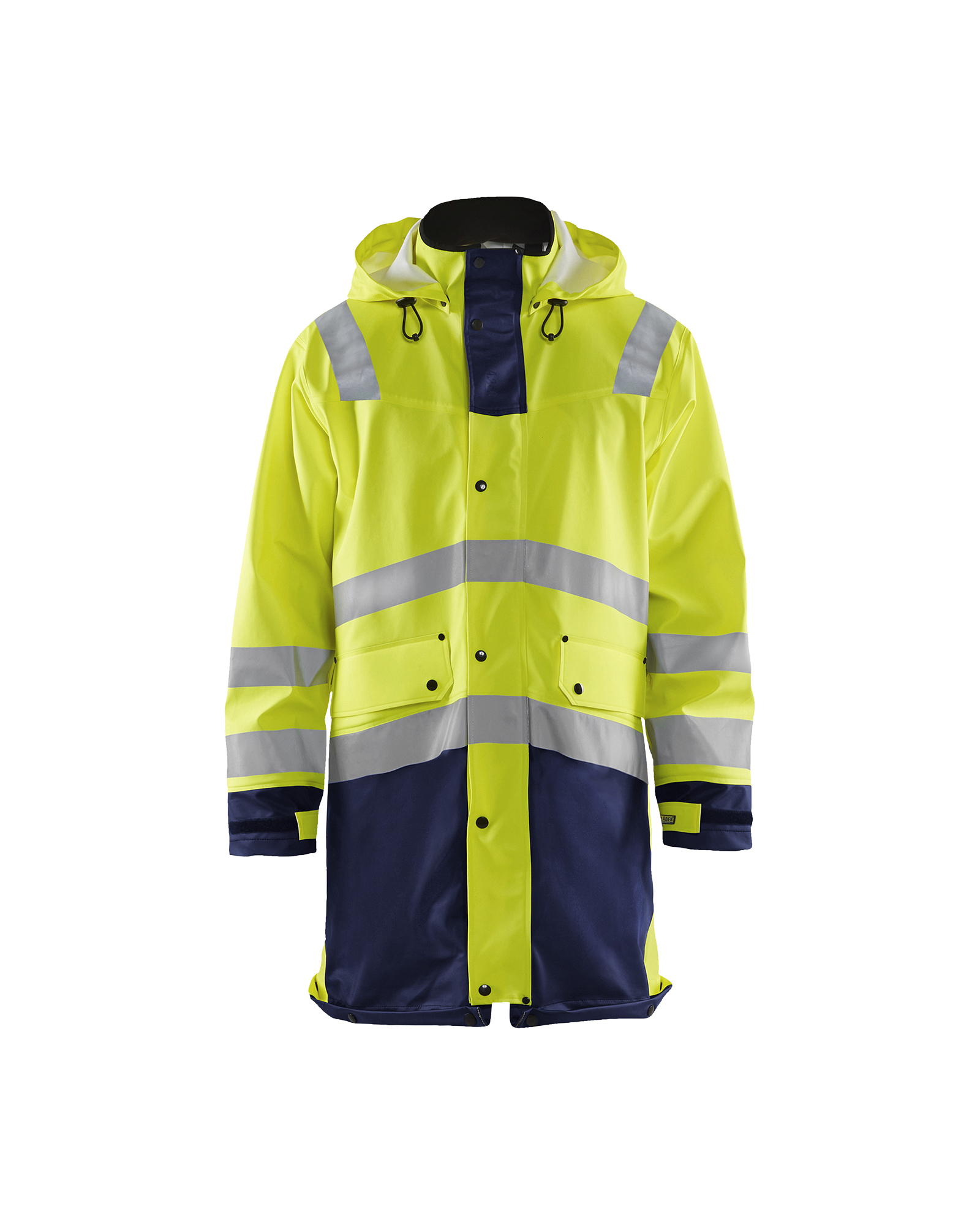 Blåkläder Regenparka High Vis LEVEL 3 4326 - High Vis Geel/Marineblauw voorkant