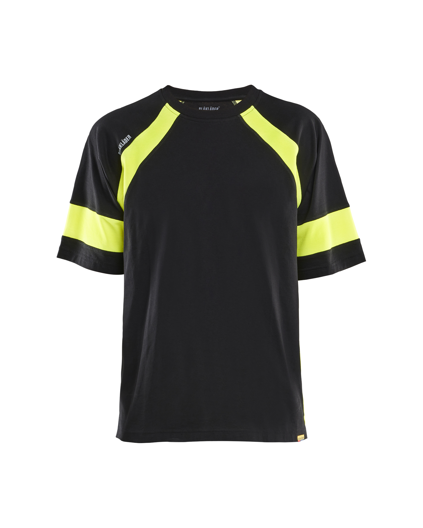 Blåkläder T-shirt Visible 3523 - Zwart / High Vis Geel voorkant