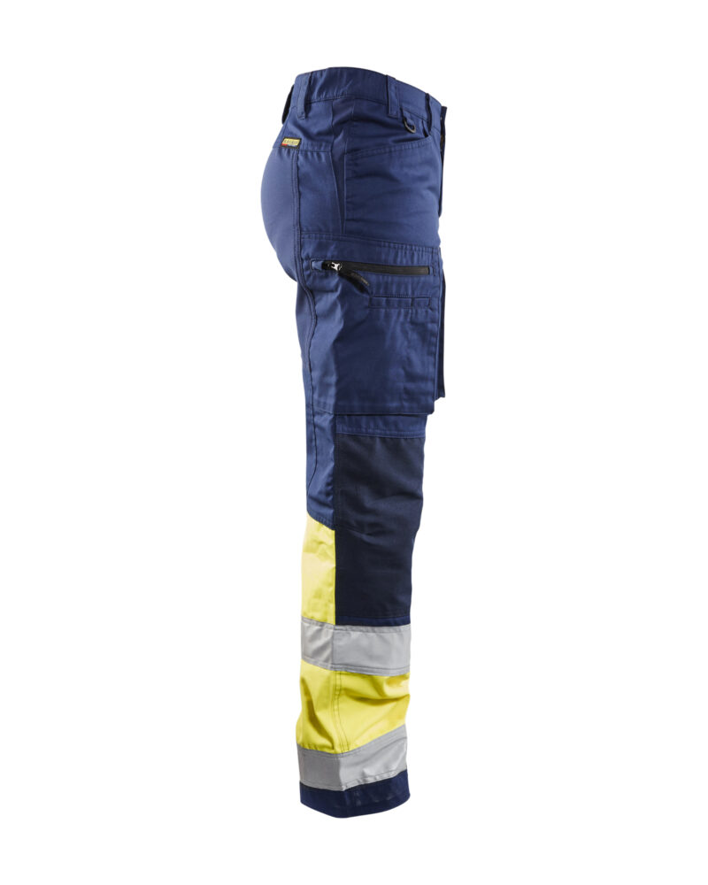 Blåkläder Dames High Vis werkbroek met stretch 7161 - zijkant