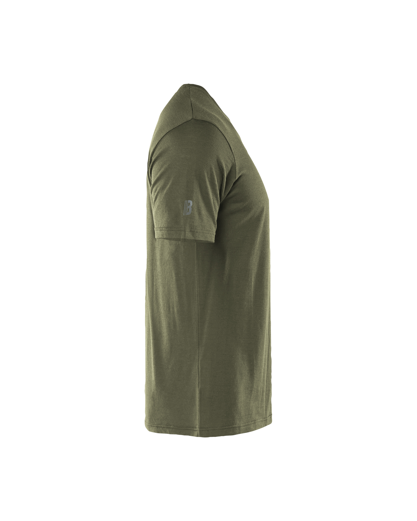 Blåkläder T-shirt merinowol 3536 - Donker herfstgroen zijkant