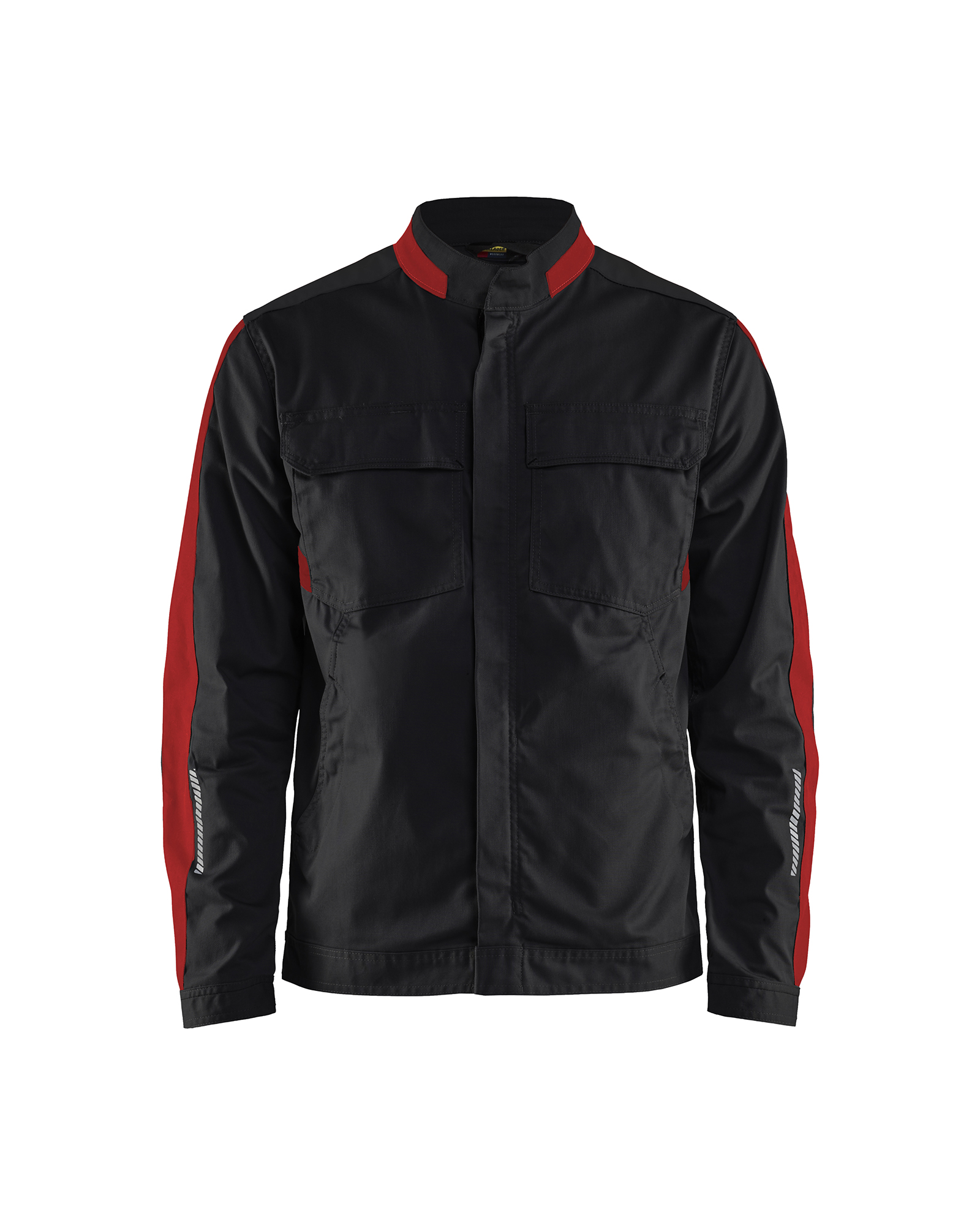 Blåkläder Industrie jack stretch 4444 - Zwart/Rood voorkant