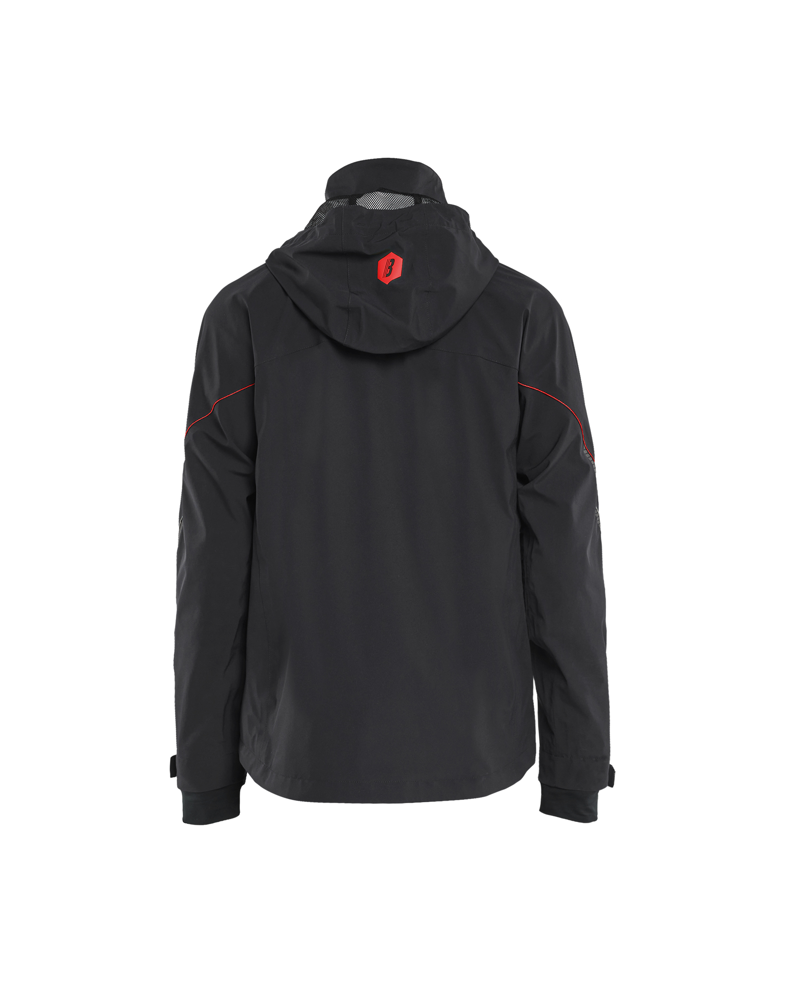 Blåkläder Shell Jack Stretch 4483 - Zwart/Rood achterkant
