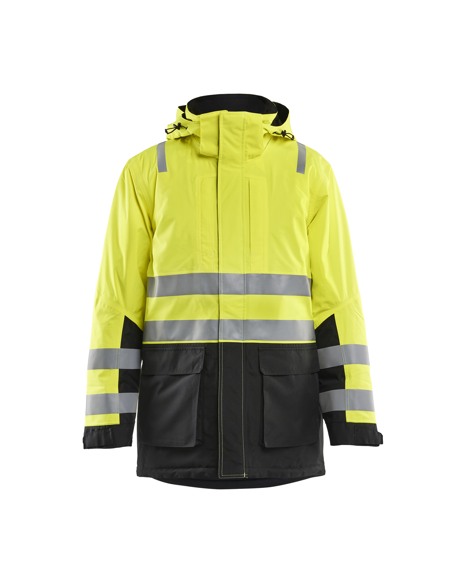 Blåkläder Winterparka High Vis 4495 - High Vis Geel/Zwart voorkant