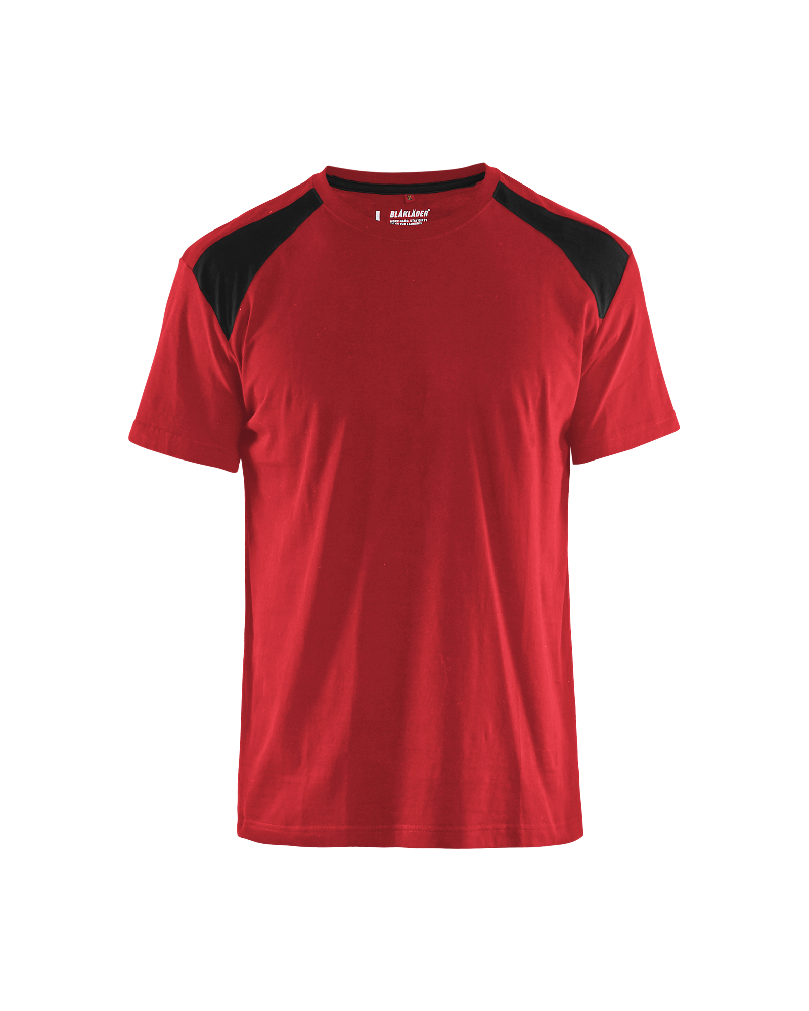 Blåkläder T-shirt 3379 - Rood/Zwart voorkant