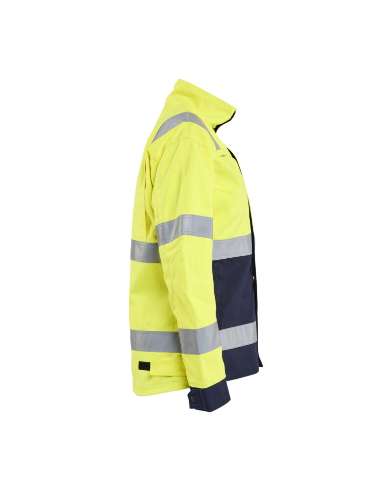 Blåkläder Dames Multinorm jack 4091 - High Vis Geel/Marineblauw zijkant