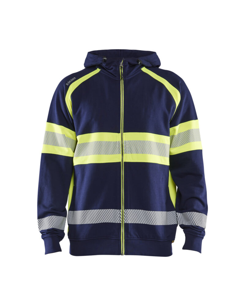 Blåkläder Hooded sweatshirt met rits High Vis 3552