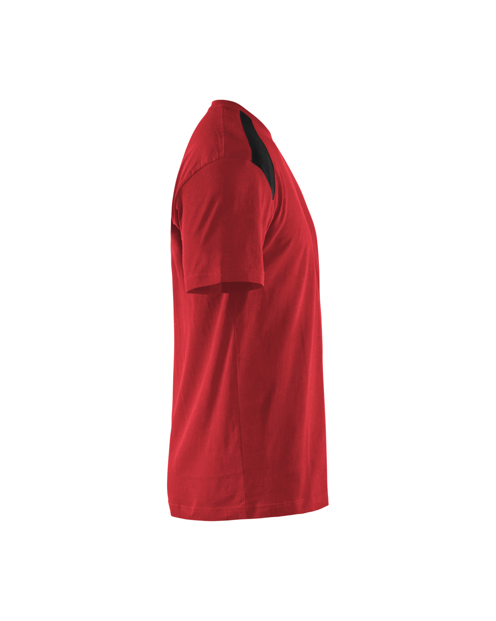 Blåkläder T-shirt 3379 - Rood/Zwart zijkant