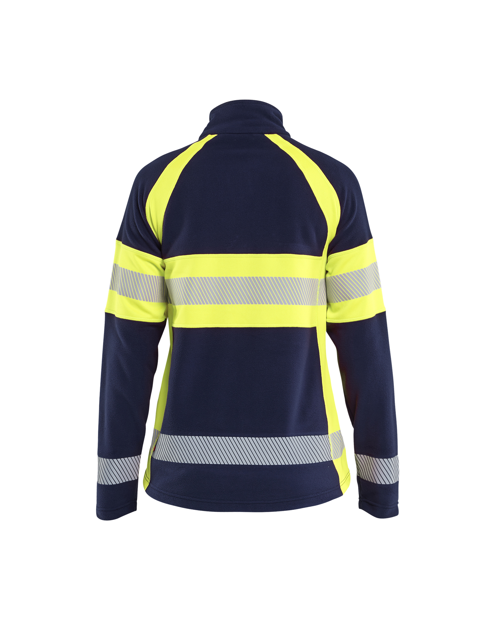 Blåkläder Dames Microfleecevest High Vis 4718 - Marine / High Vis Geel achterkant