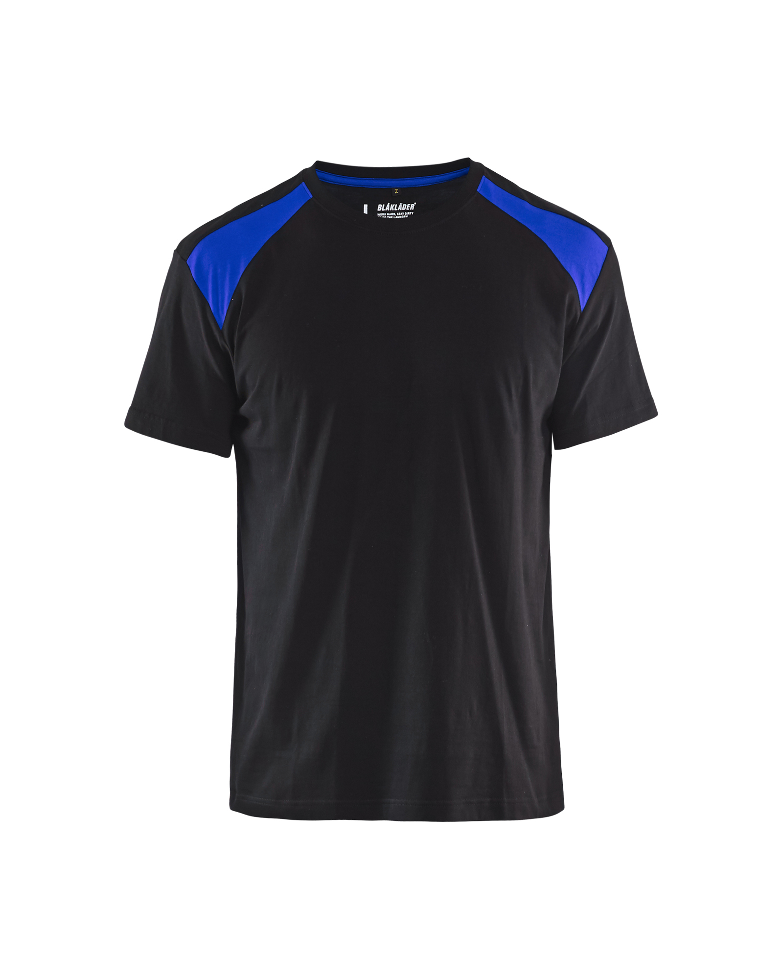 Blåkläder T-shirt 3379 - Zwart / Korenblauw voorkant