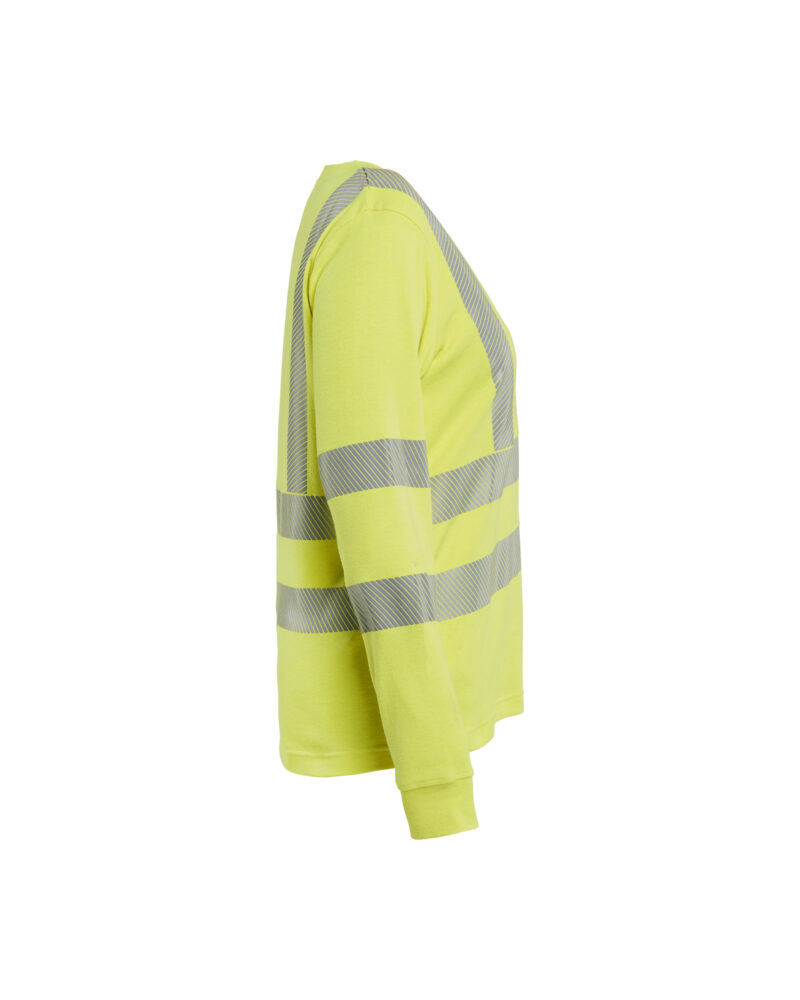 Blåkläder Dames Multinorm T-shirt lange mouwen Inherent 3469 - High Vis Geel zijkant