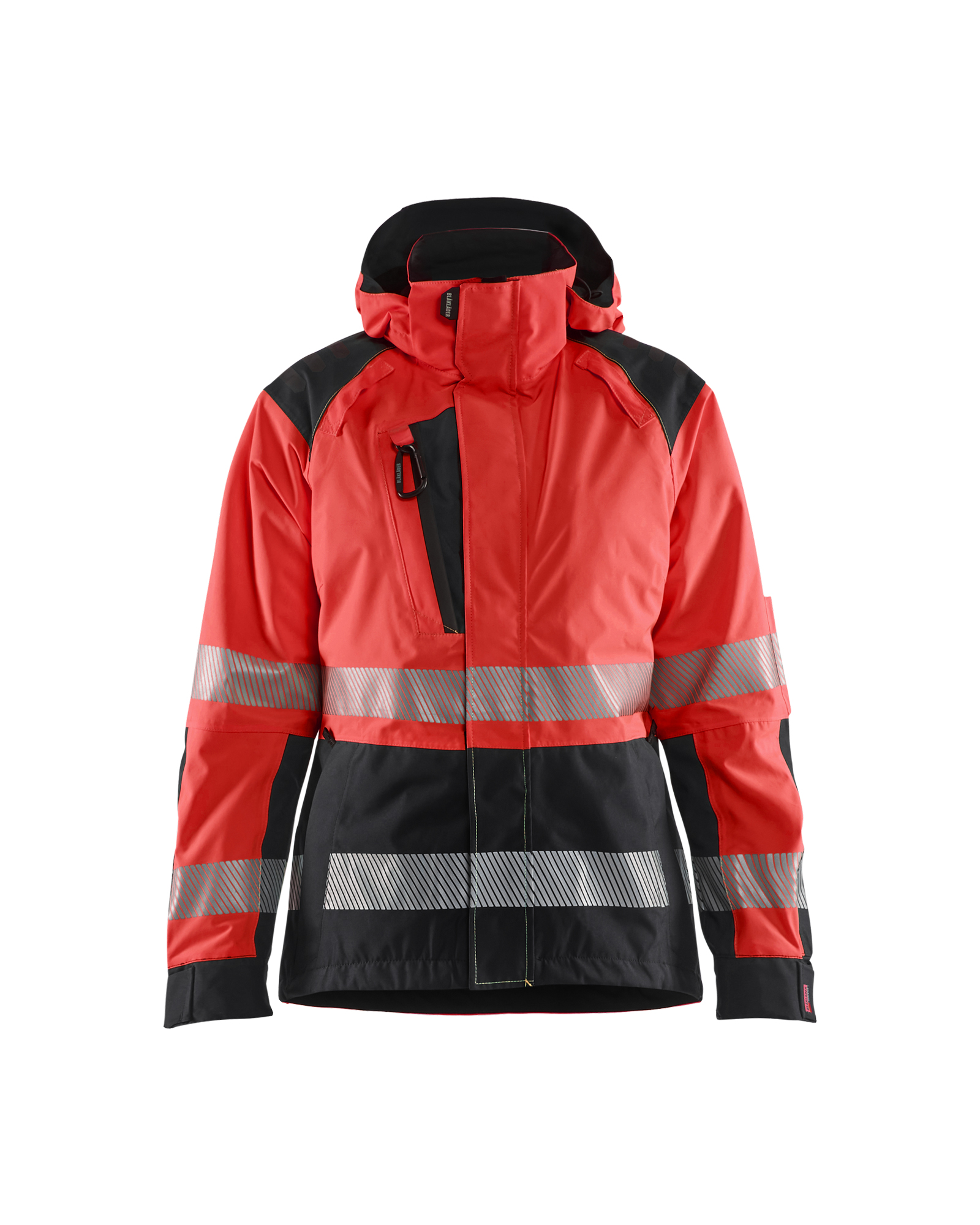 Blåkläder Dames Shell jack High Vis 4436 - High Vis Rood/Zwart voorkant