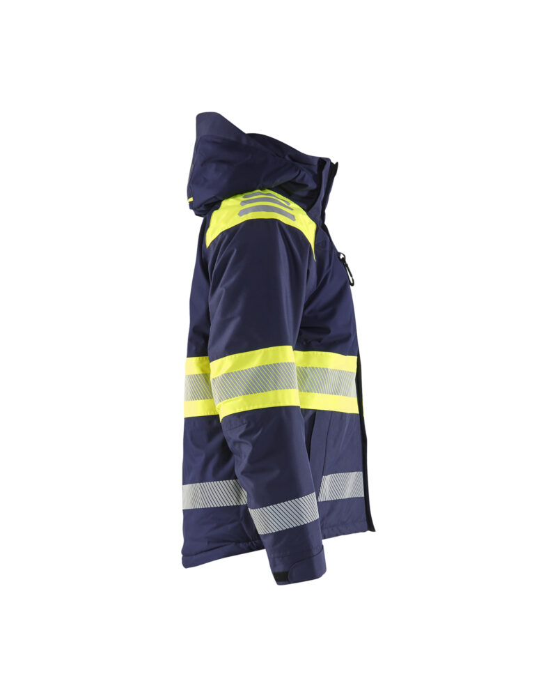 Blåkläder Winterjas High Vis 4480 - Marine / High Vis Geel zijkant