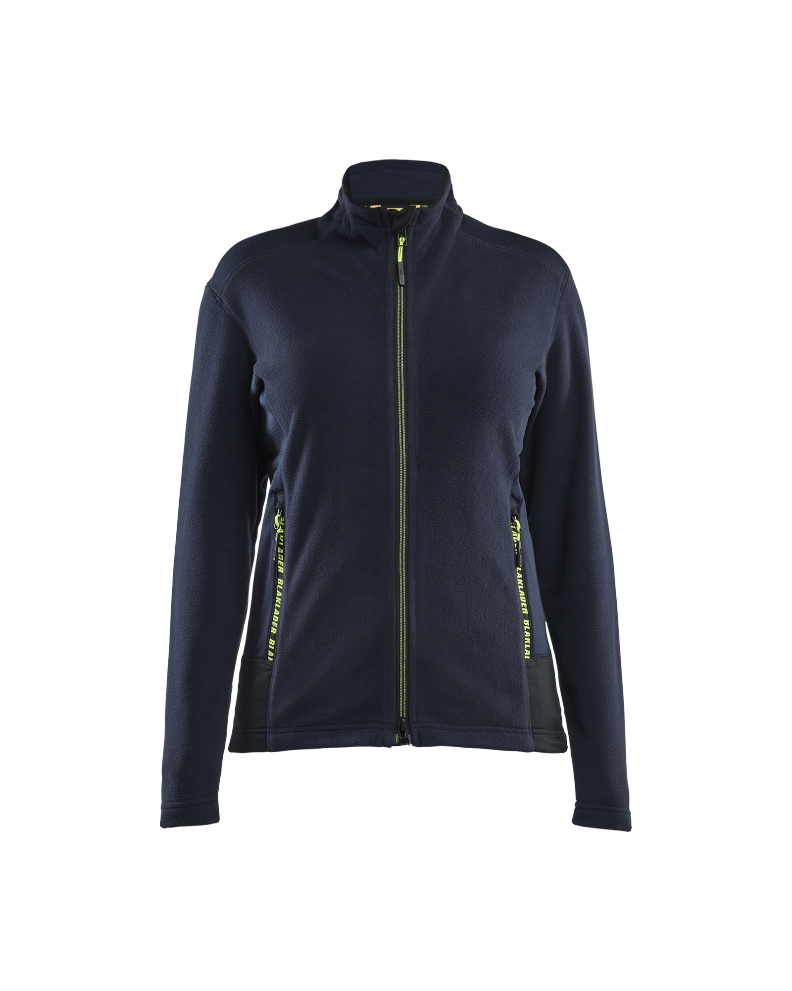 Blåkläder Dames Microfleecevest 4766 - Donker marineblauw / High Vis Geel voorkant