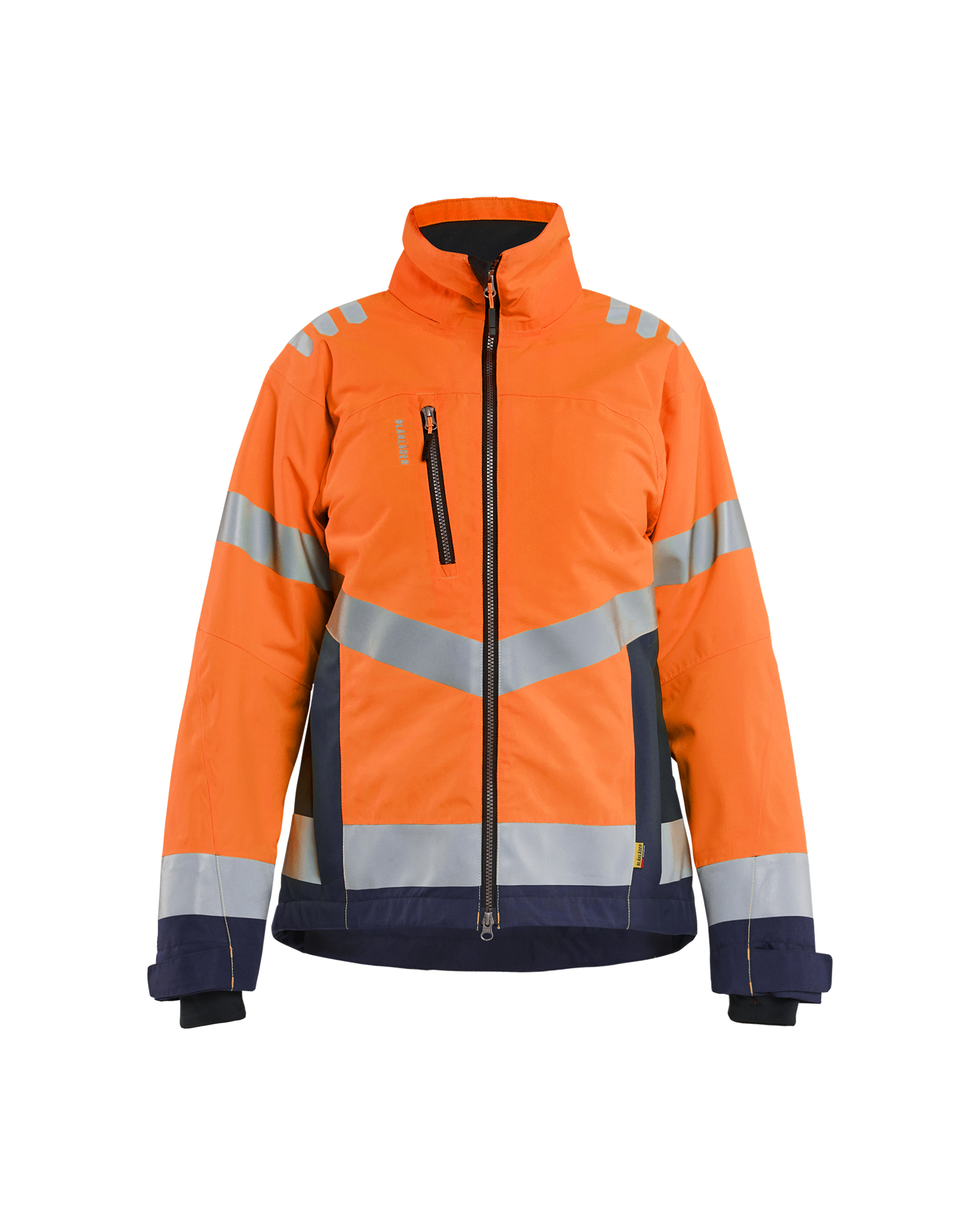 Blåkläder Dames winterjas High Vis 4762 - High Vis Oranje/Marineblauw voorkant