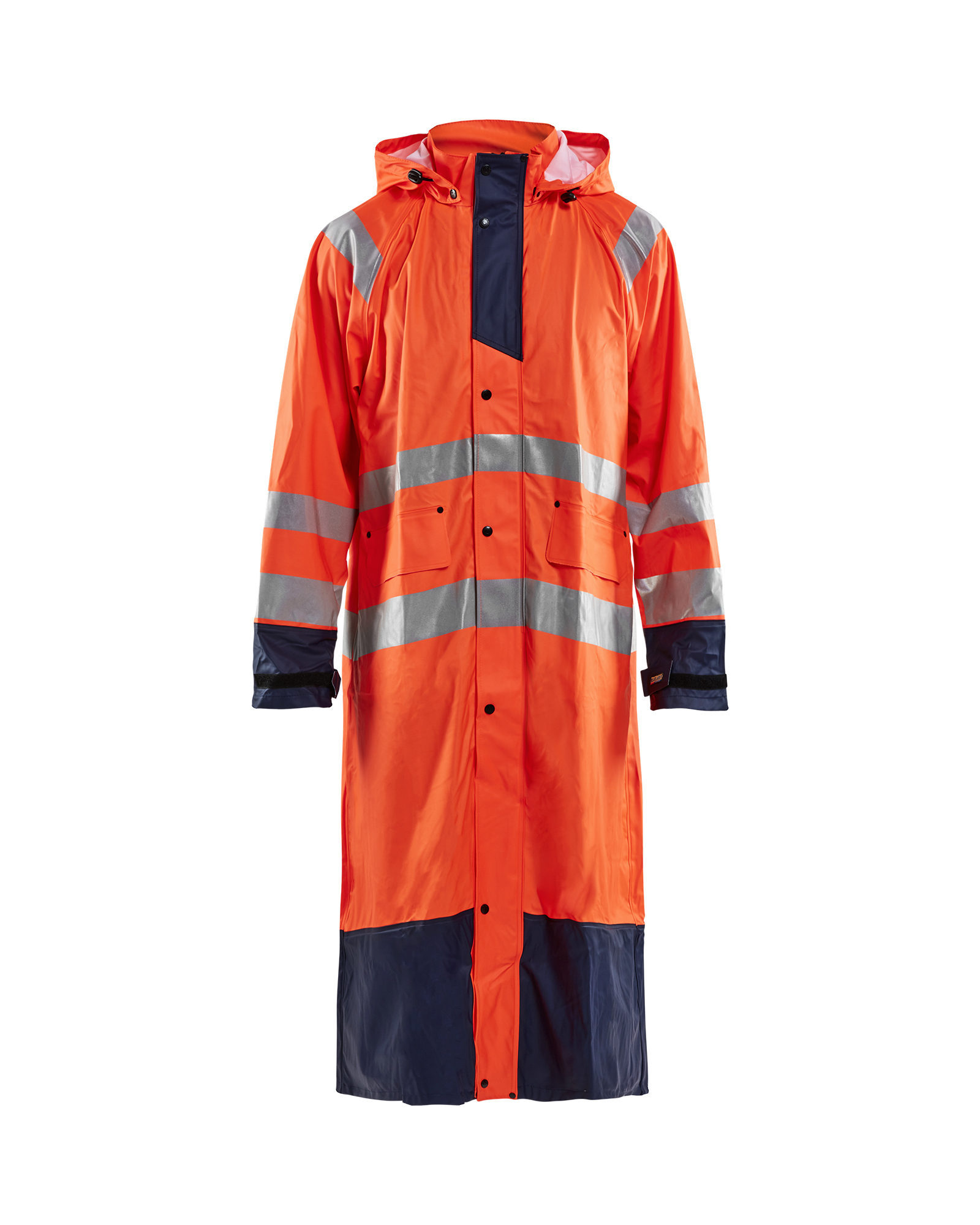 Blåkläder Regenparka High Vis LEVEL 1 4325 - High Vis Oranje/Marineblauw voorkant