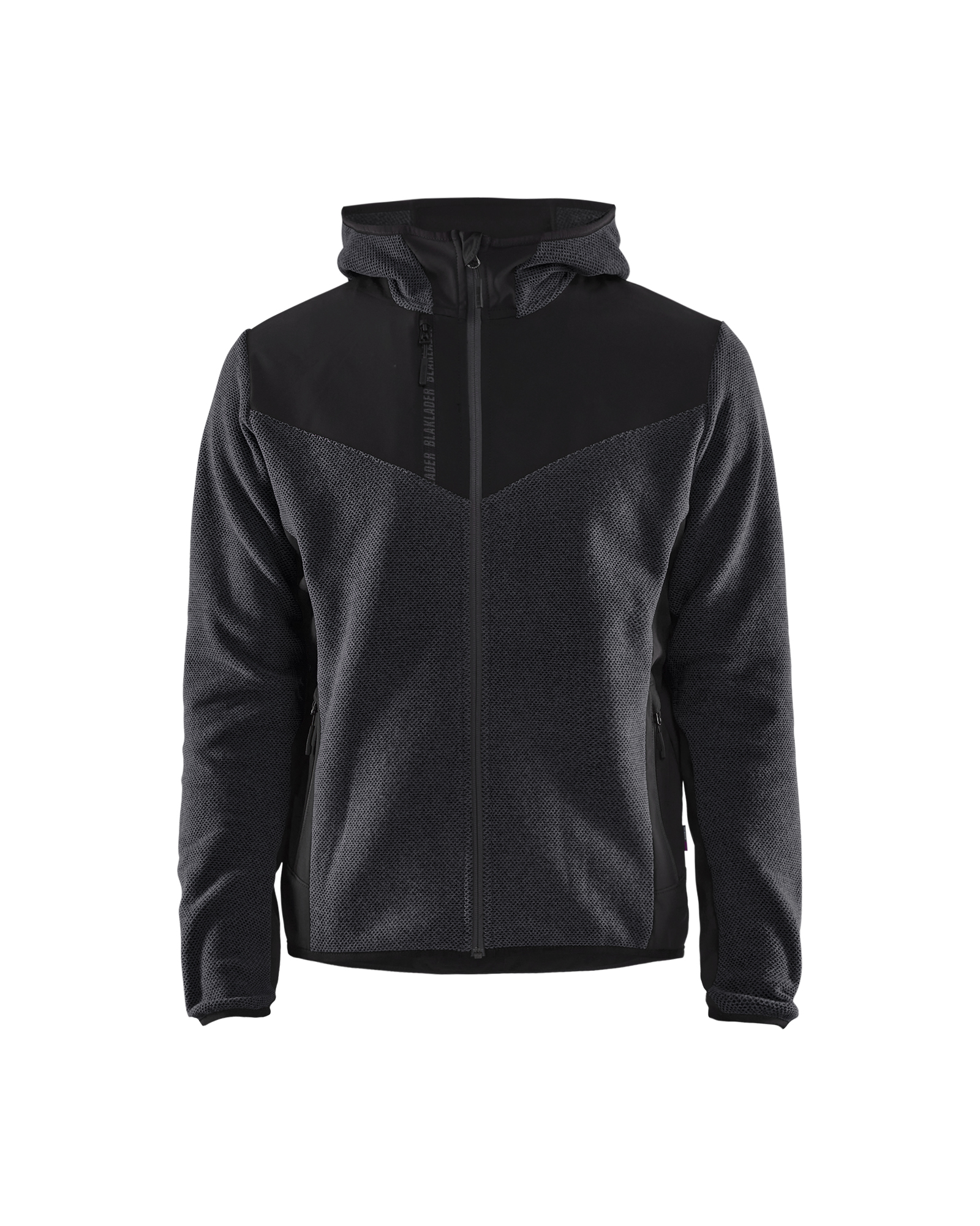 Blåkläder Gebreid jack met softshell 5940 - Donkergrijs/Zwart voorkant
