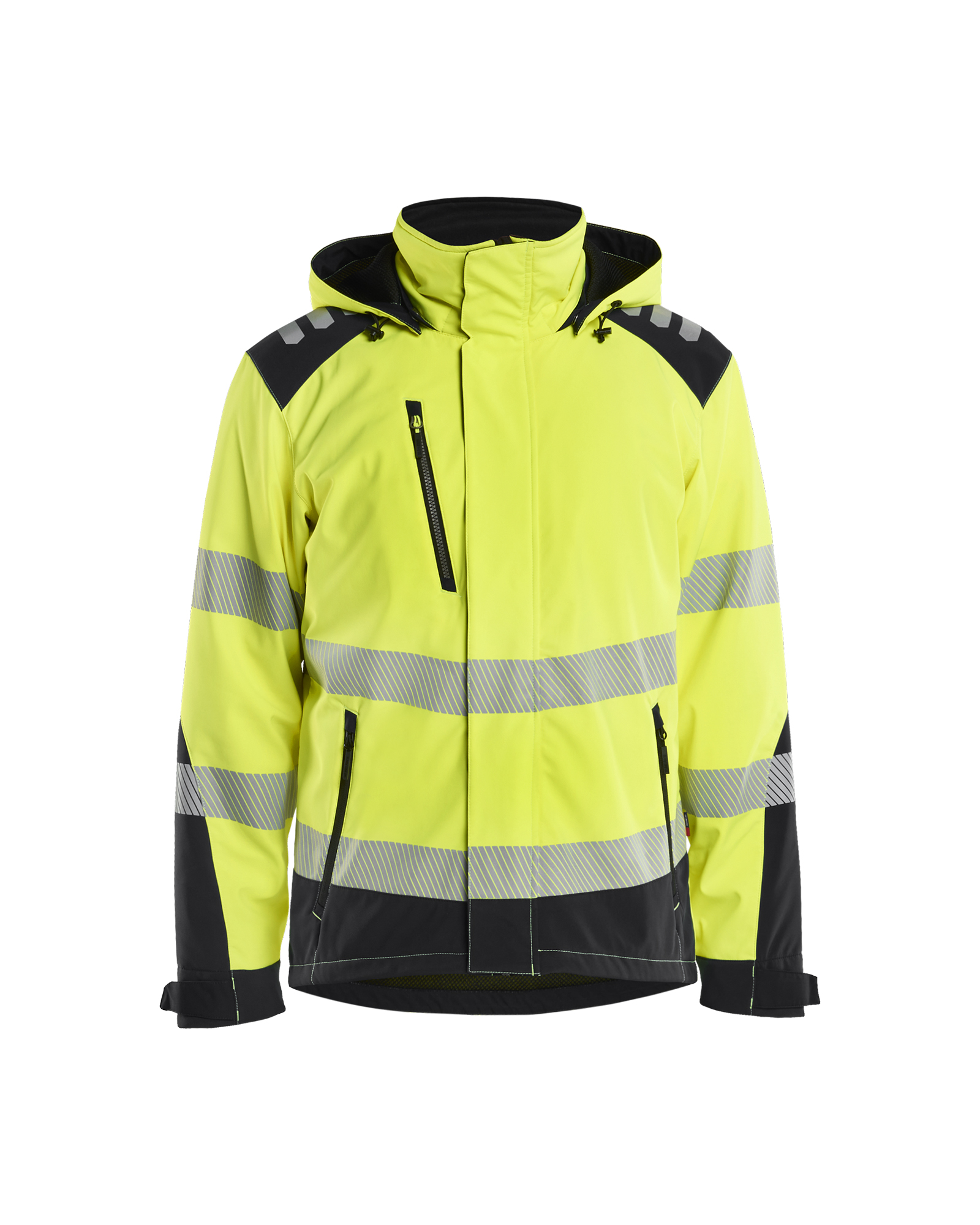 Blåkläder Softshell Winterjas High Vis 4400 - High Vis Geel/Zwart voorkant
