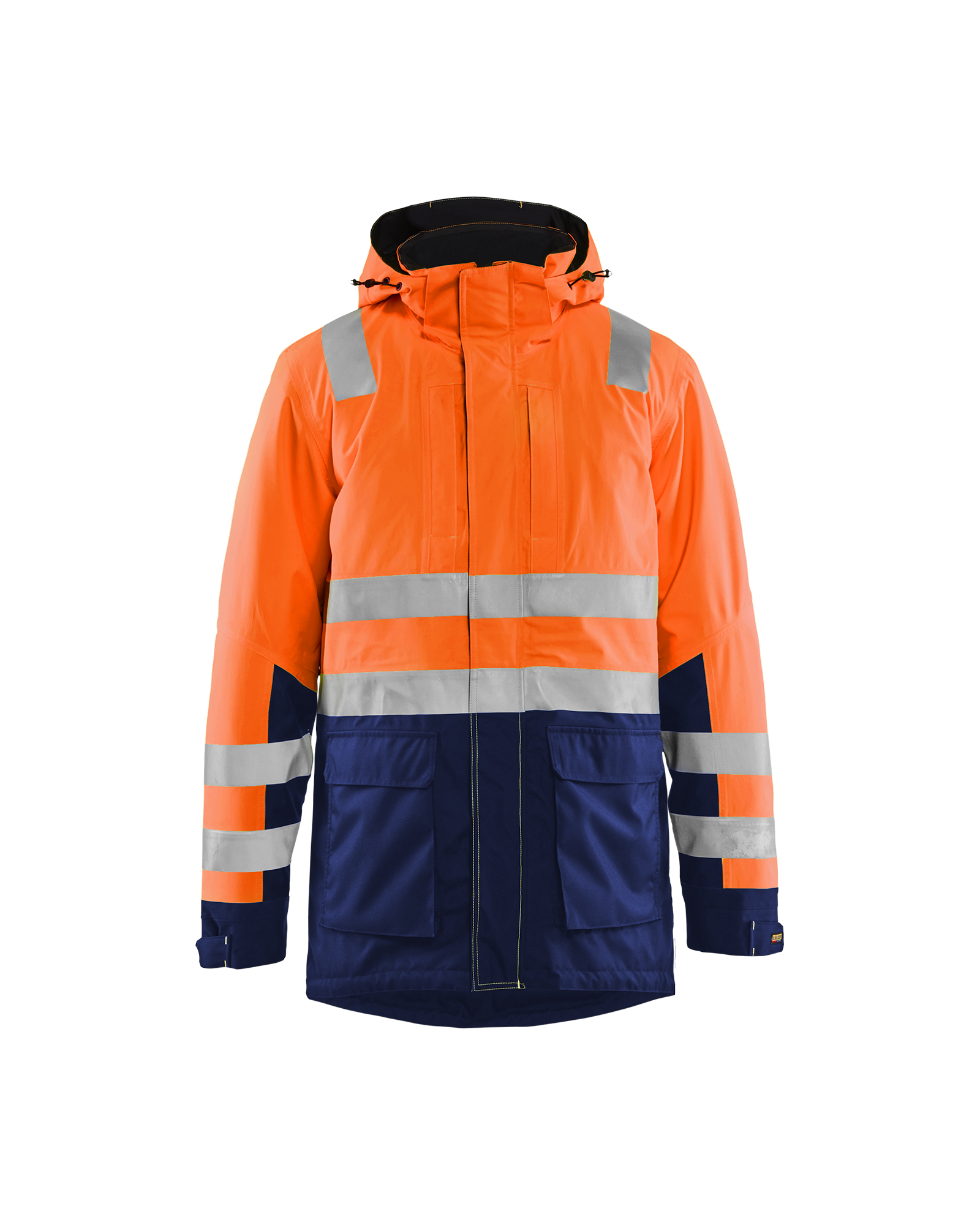 Blåkläder Winterparka High Vis 4495 - High Vis Oranje/Marineblauw voorkant