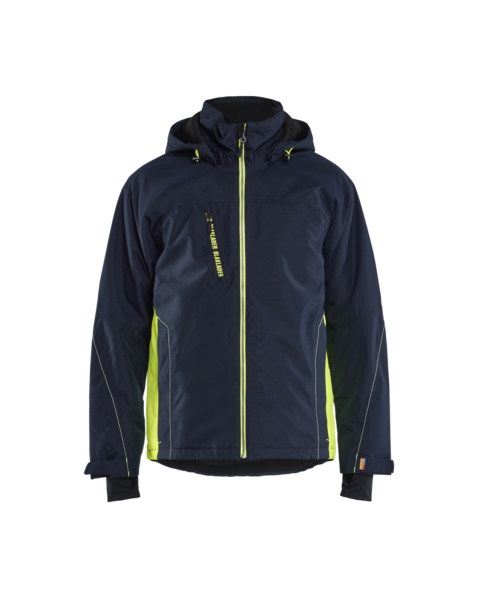 Blåkläder Lichtgewicht winterjas 4890 - Donker marineblauw / High Vis Geel voorkant
