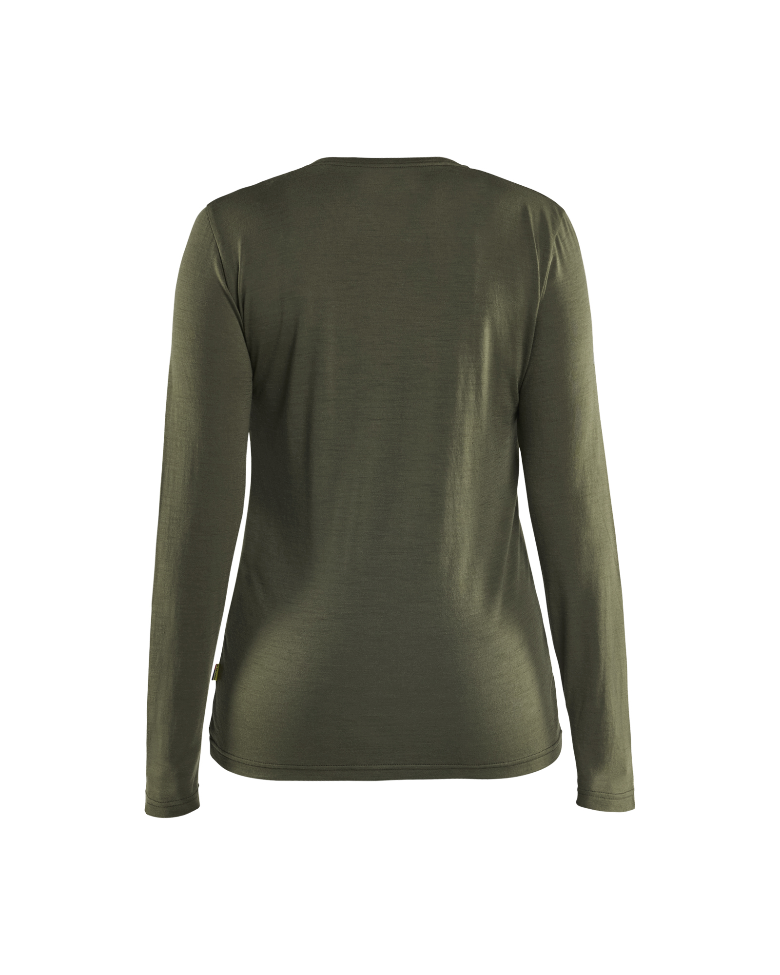 Blåkläder Dames T-shirt met lange mouwen merinowol 3539 - Donker herfstgroen achterkant