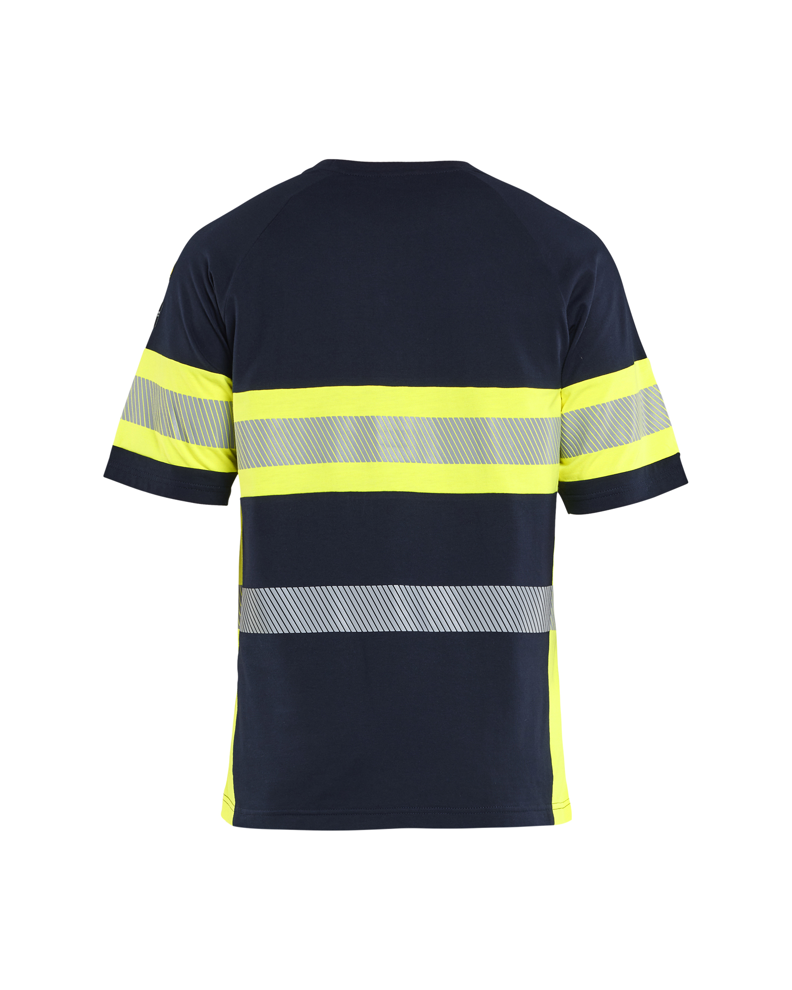 Blåkläder Multinorm UV-T-shirt Inherent 3519 - Marine / High Vis Geel achterkant
