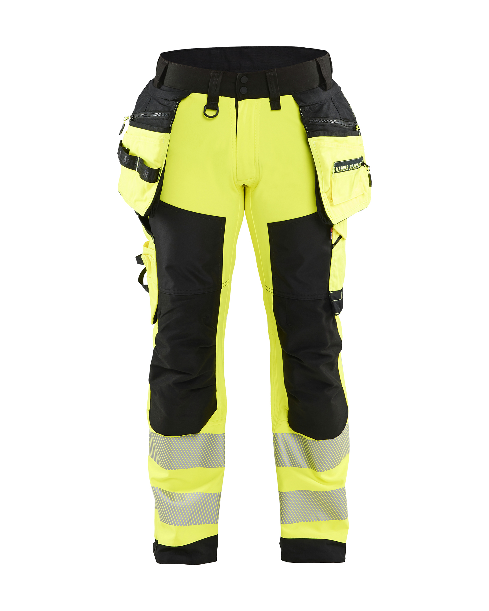 Blåkläder High Vis werkbroek softshell met afneembare gereedschapszakken 1820 - kleur High Vis Geel/Zwart