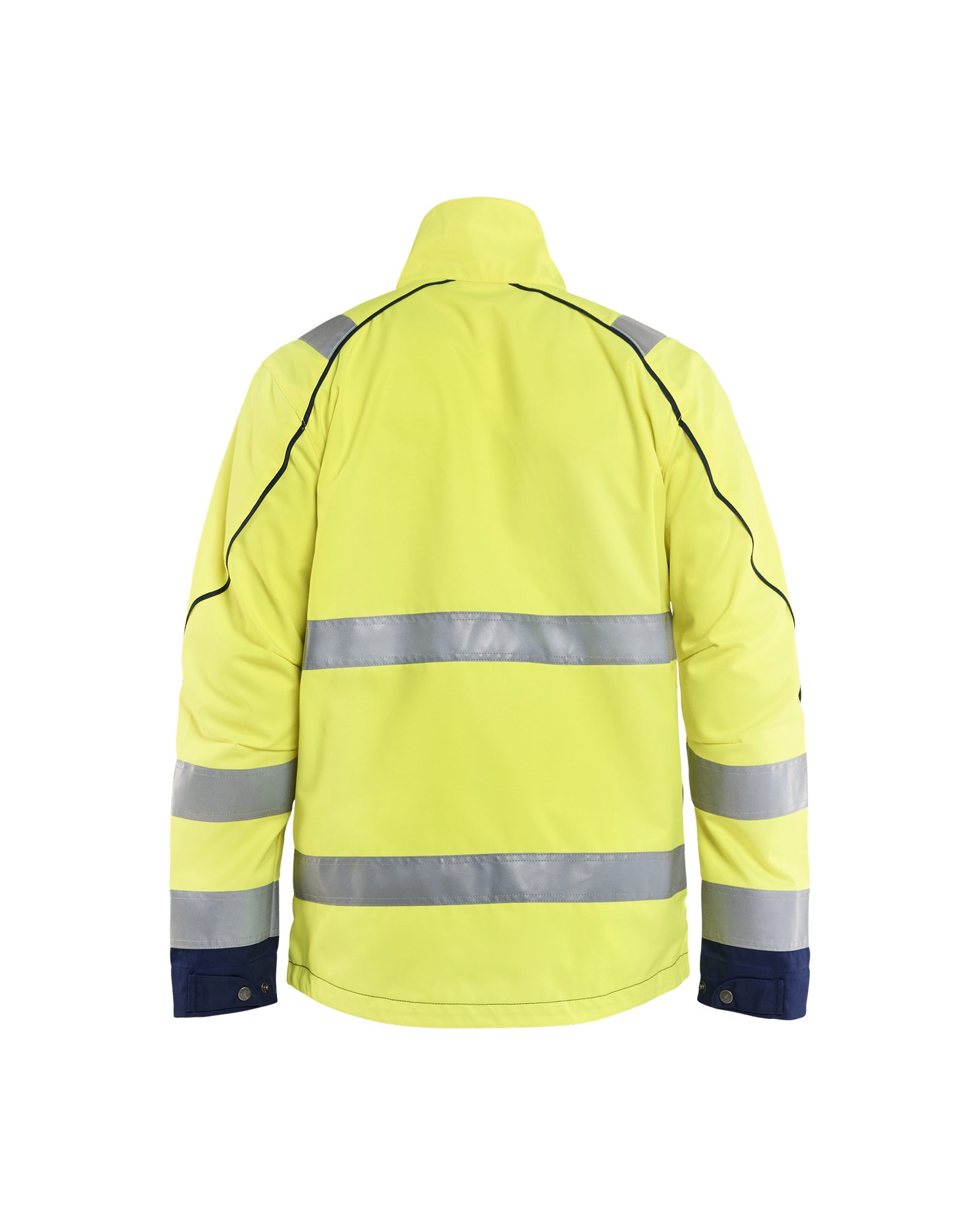 Blåkläder Jack High Vis 4429 - High Vis Geel/Marineblauw achterkant