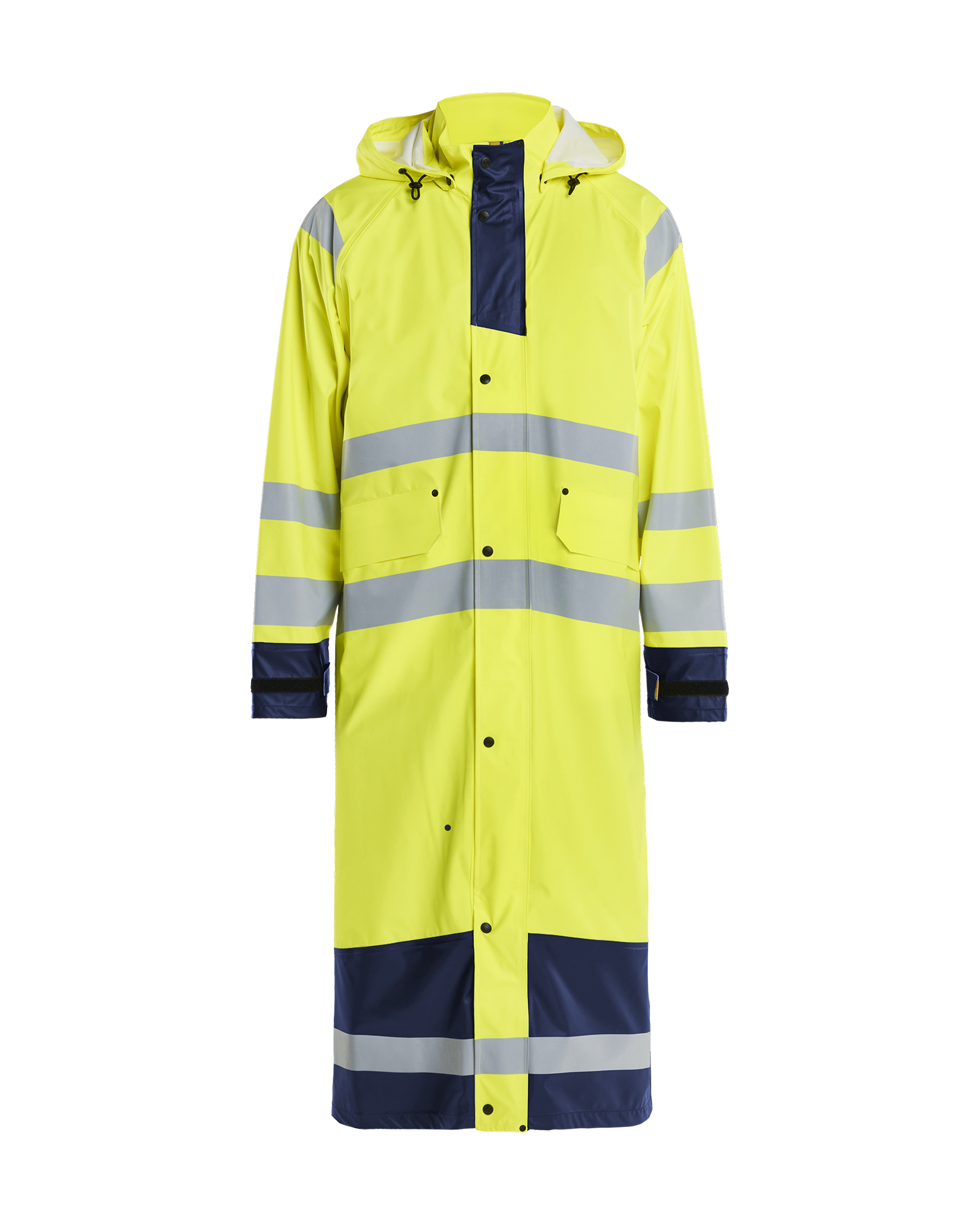 Blåkläder Regenparka High Vis LEVEL 1 4325 - High Vis Geel/Marineblauw voorkant