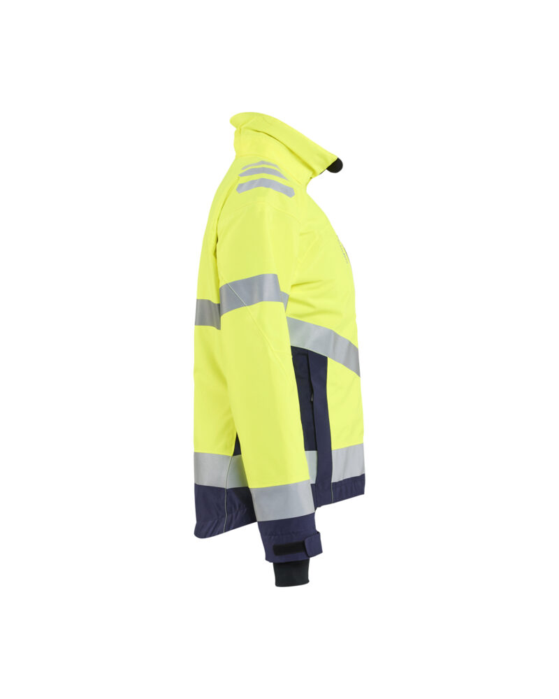 Blåkläder Dames winterjas High Vis 4762 - High Vis Geel/Marineblauw zijkant