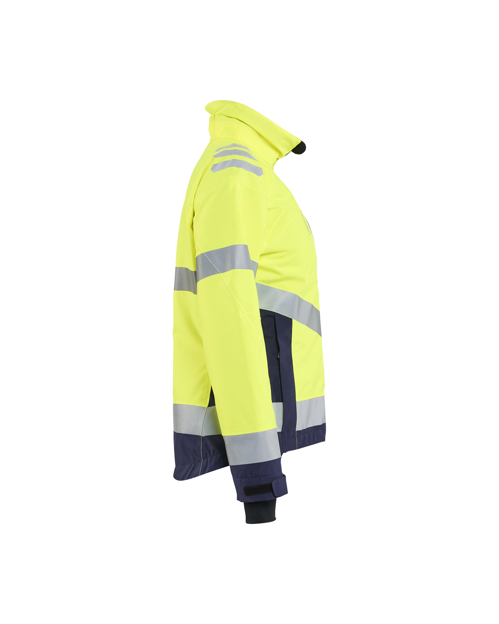 Blåkläder Dames winterjas High Vis 4762 - High Vis Geel/Marineblauw zijkant
