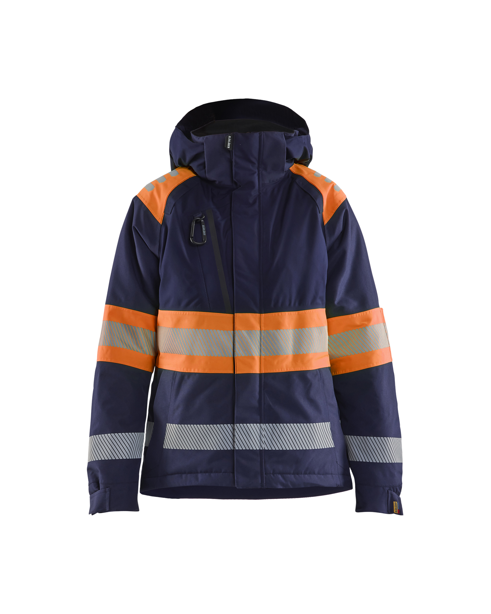 Blåkläder Dames Winterjas High Vis 4470 - Marineblauw / Oranje voorkant