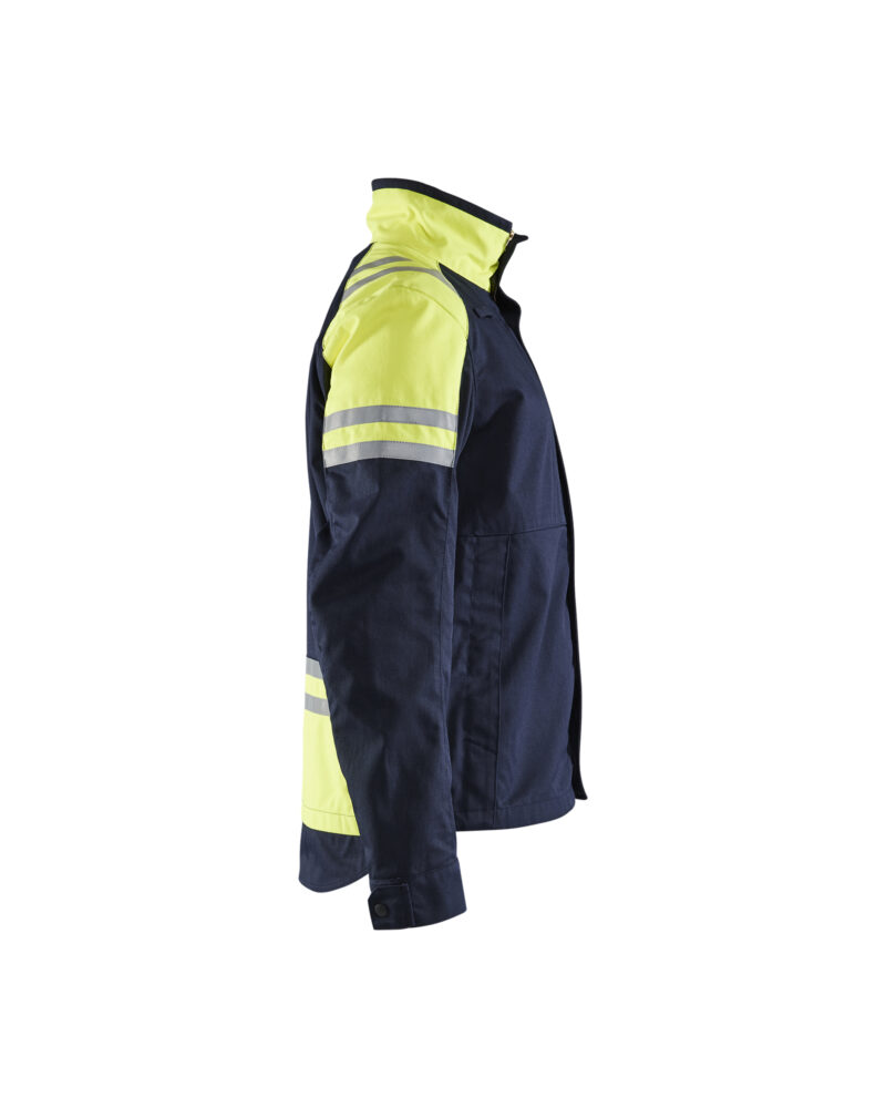 Blåkläder Jack Inherent Steel 4505 - Marine / High Vis Geel zijkant