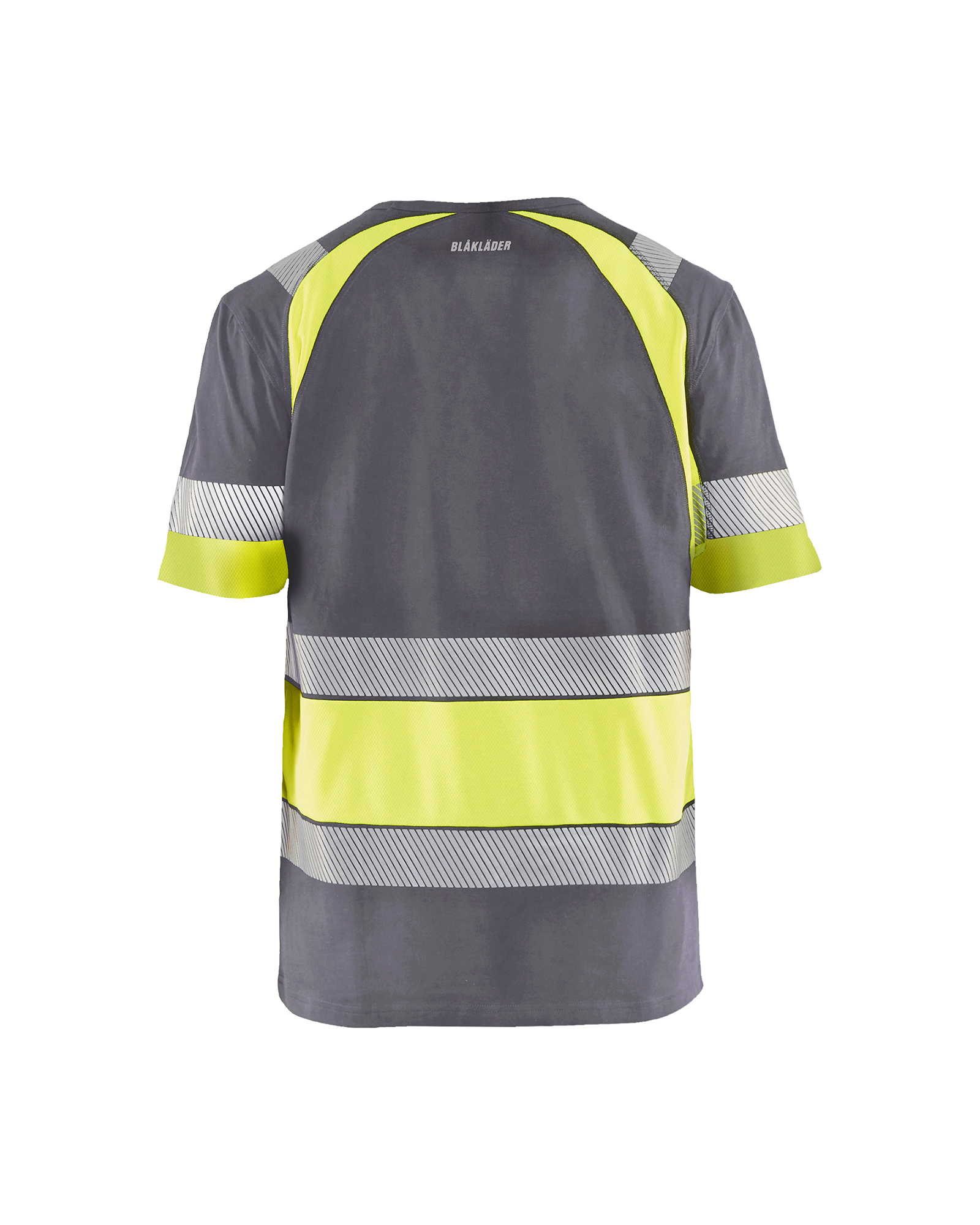 Blåkläder T-shirt High Vis 3421 - Medium grijs/High Vis Geel achterkant