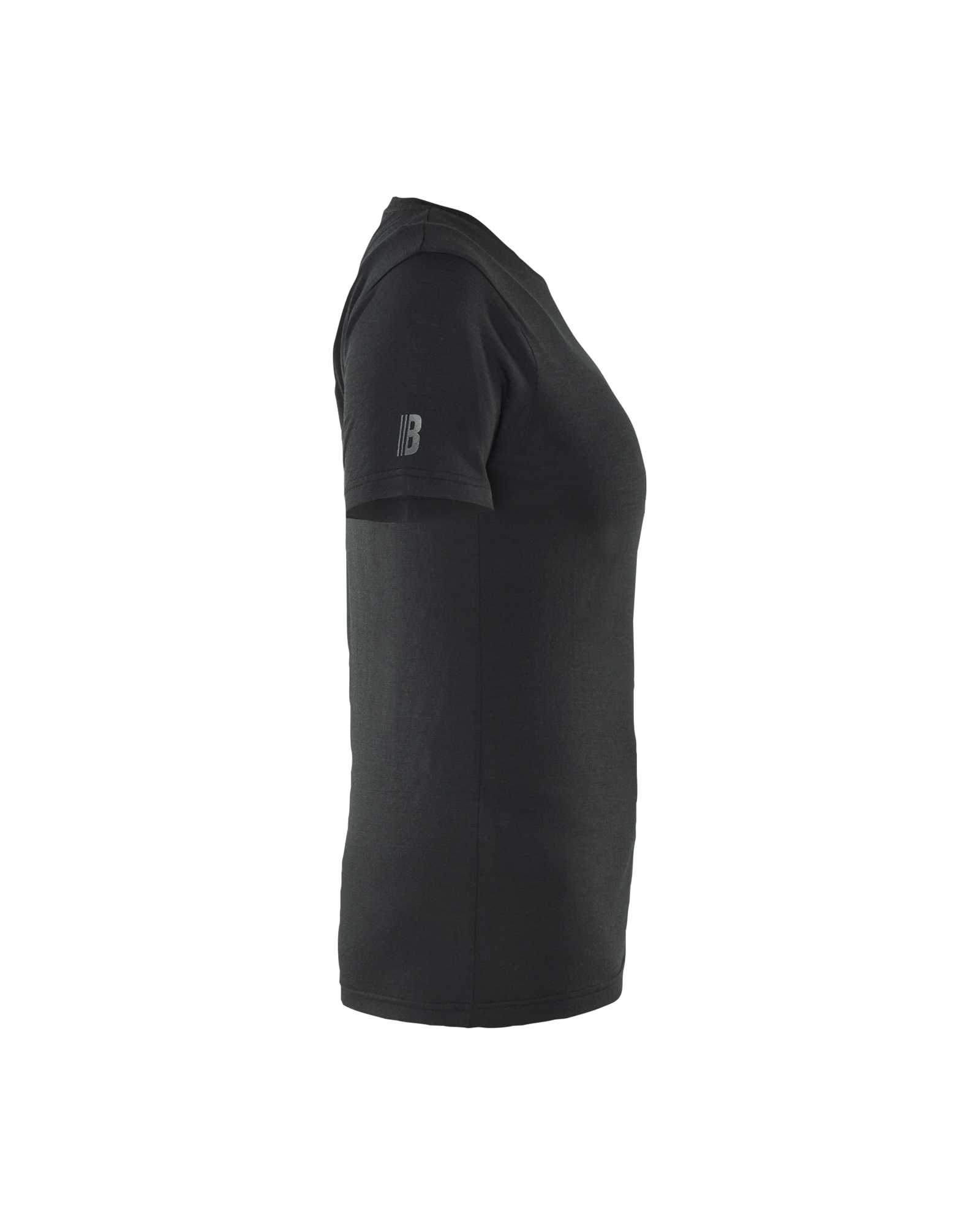 Blåkläder Dames T-shirt merinowol 3537 - Zwart zijkant