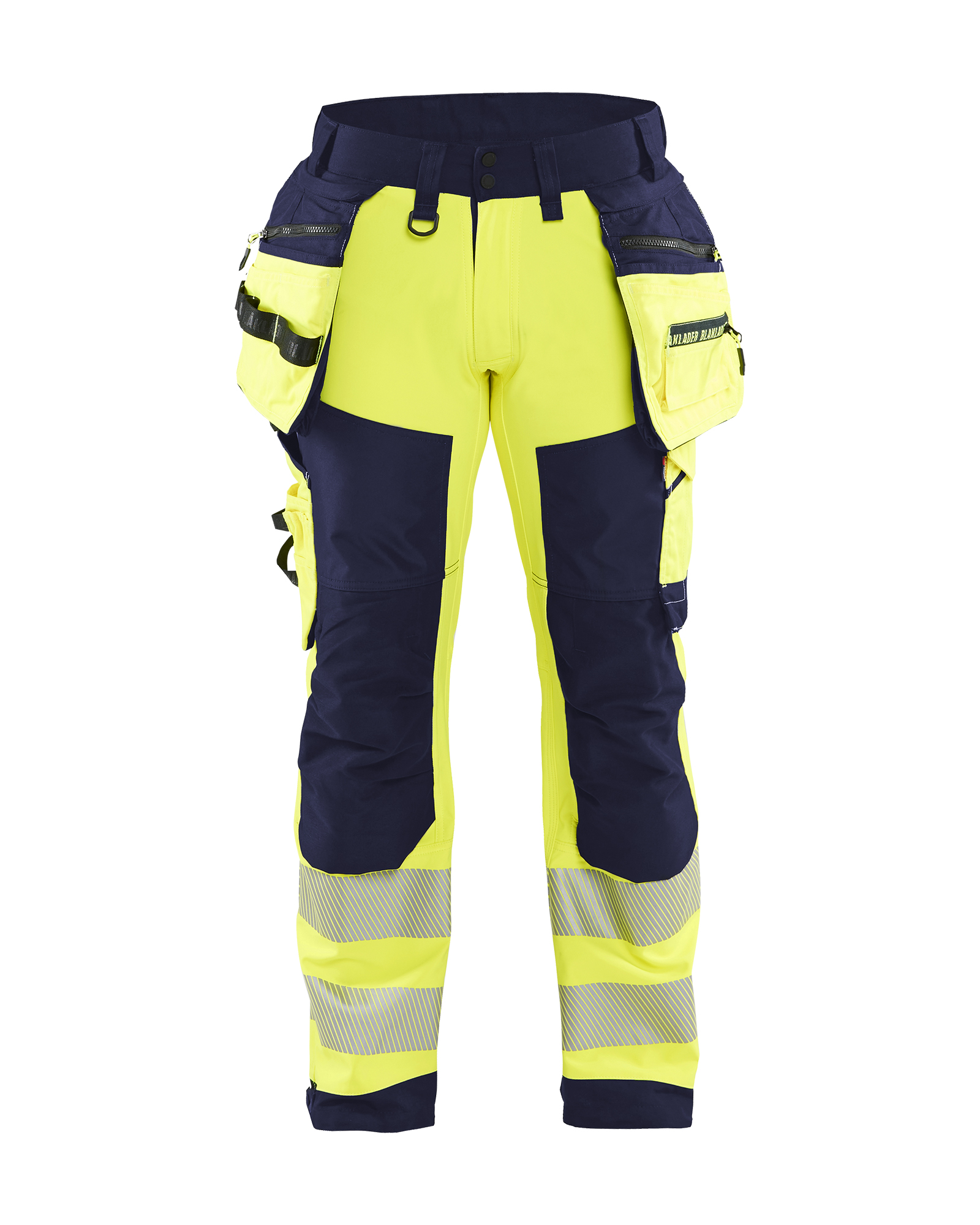Blåkläder High Vis werkbroek softshell met afneembare gereedschapszakken 1820 - voorkant
