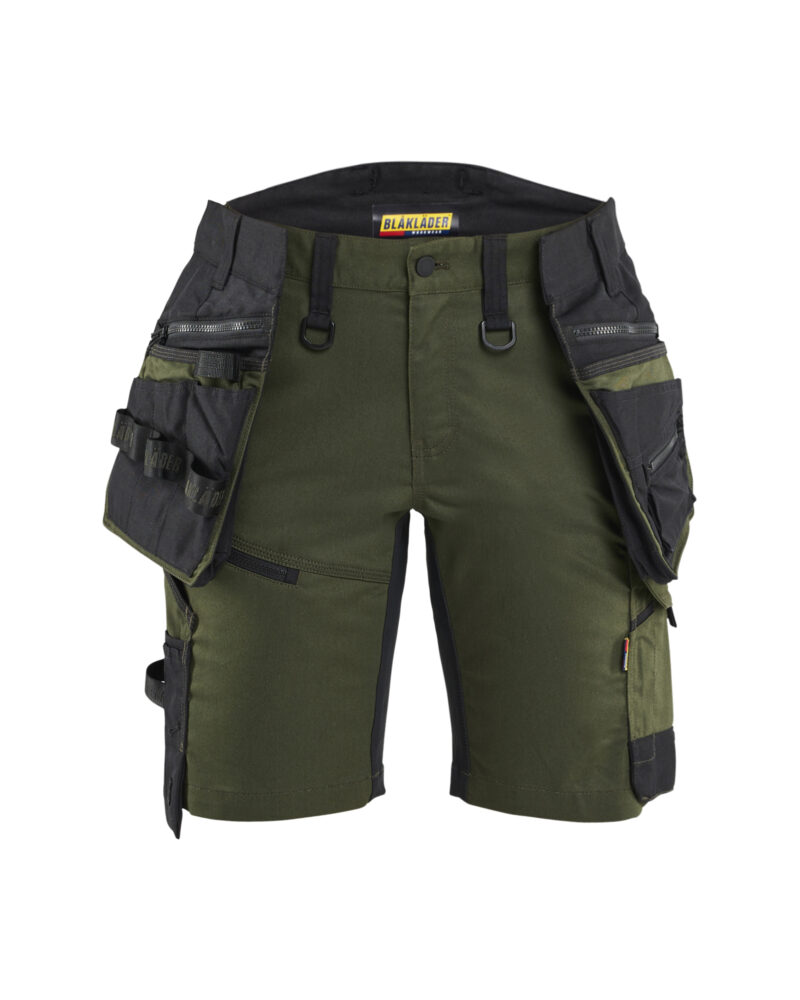 Blåkläder STRIKER Dames short met stretch en afneembare gereedschapszakken 7175
