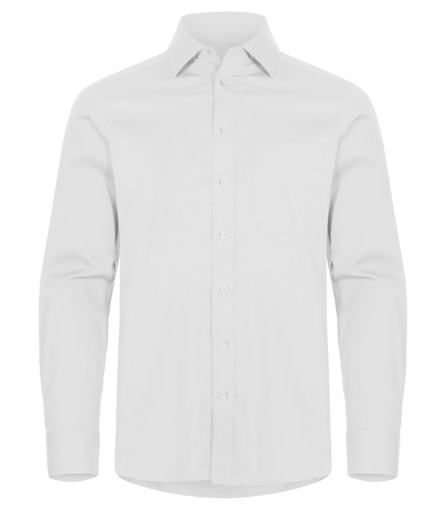Clique Stretch Shirt L/S wit