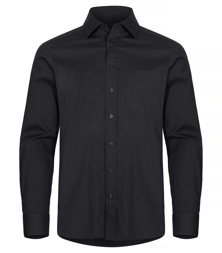 Clique Stretch Shirt L/S zwart
