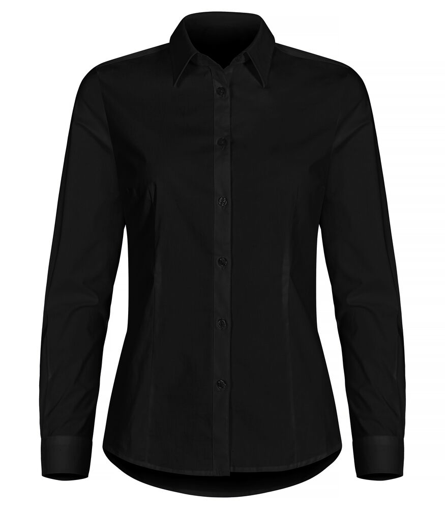 Clique Stretch Shirt L/S Women zwart