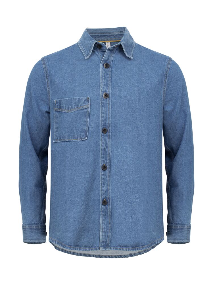 Clique Overshirt denim blauw